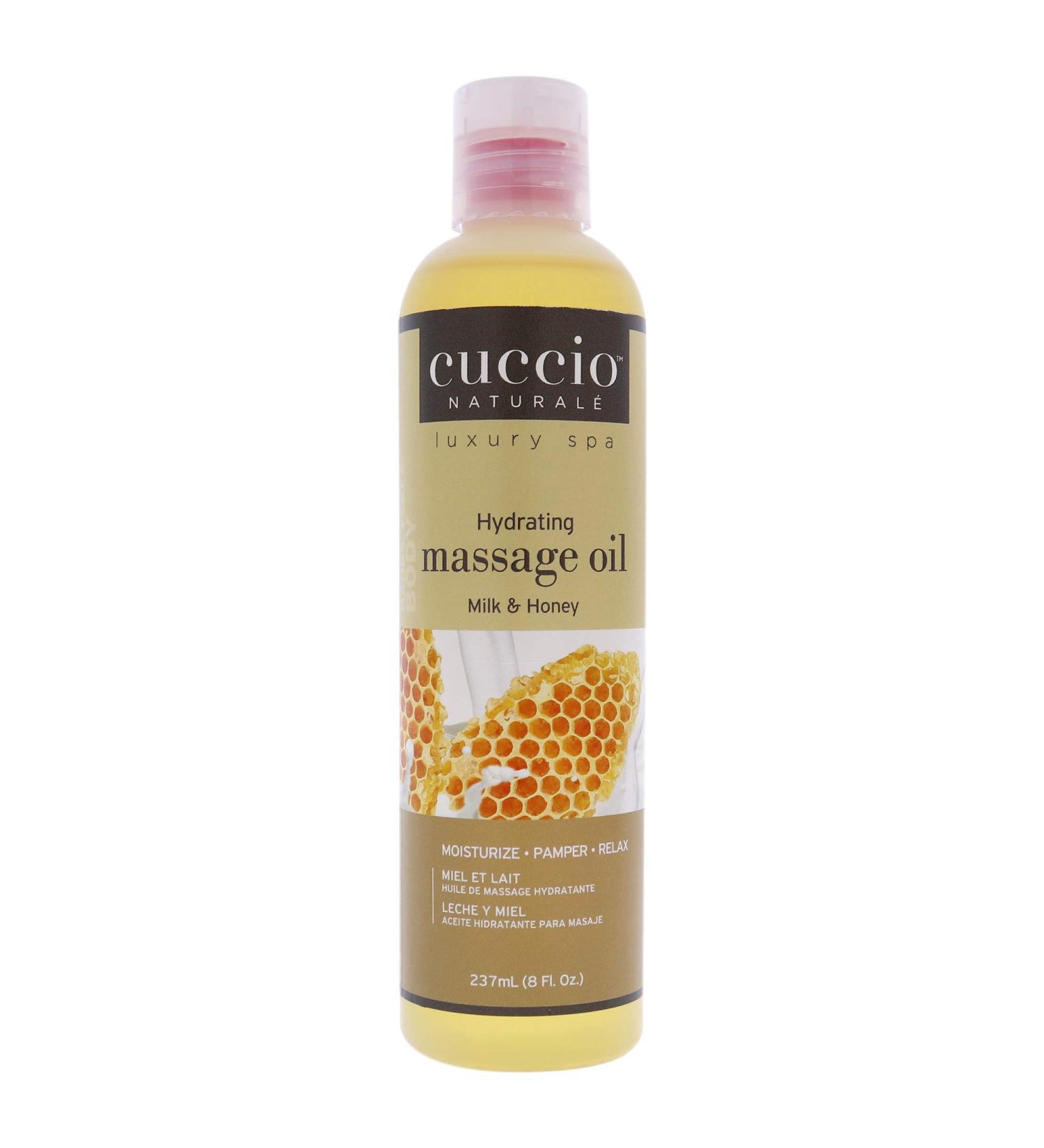 Cuccio Naturale Massage Oil - Renewing  Moisturizing Body Oil For Massage Treatment - Leaves Skin Soft and Glowing - Paraben Free With Natural Ingredients - Milk and Honey - 8 oz Milk and Honey 8 Ounce
