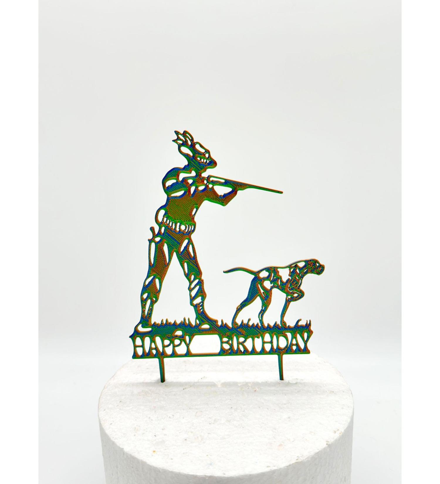 Hunter Hunting Dog Cake Topper Birthday Cake Topper - Buy Online on SooperMarket.com