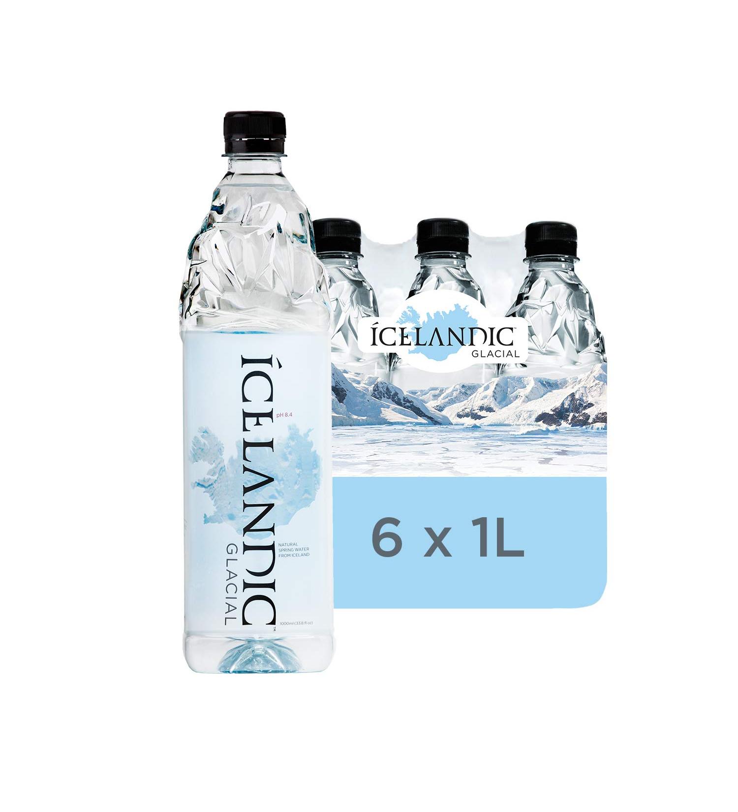 Icelandic Glacial Natural Spring Alkaline Water - 33.81 Fl Oz (Pack of 6) | Pure & Refreshing - Buy Online on SooperMarket.com