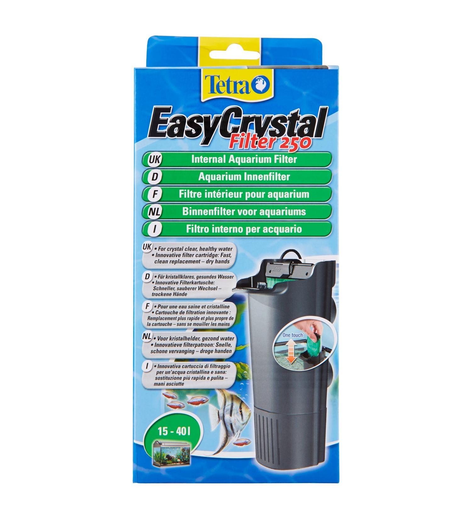 Tetra EasyCrystal Aquarium Filter 250 - Crystal Clear Water for 10-40L Tanks | Easy Care & Advanced Filtration - Buy Online on SooperMarket.com