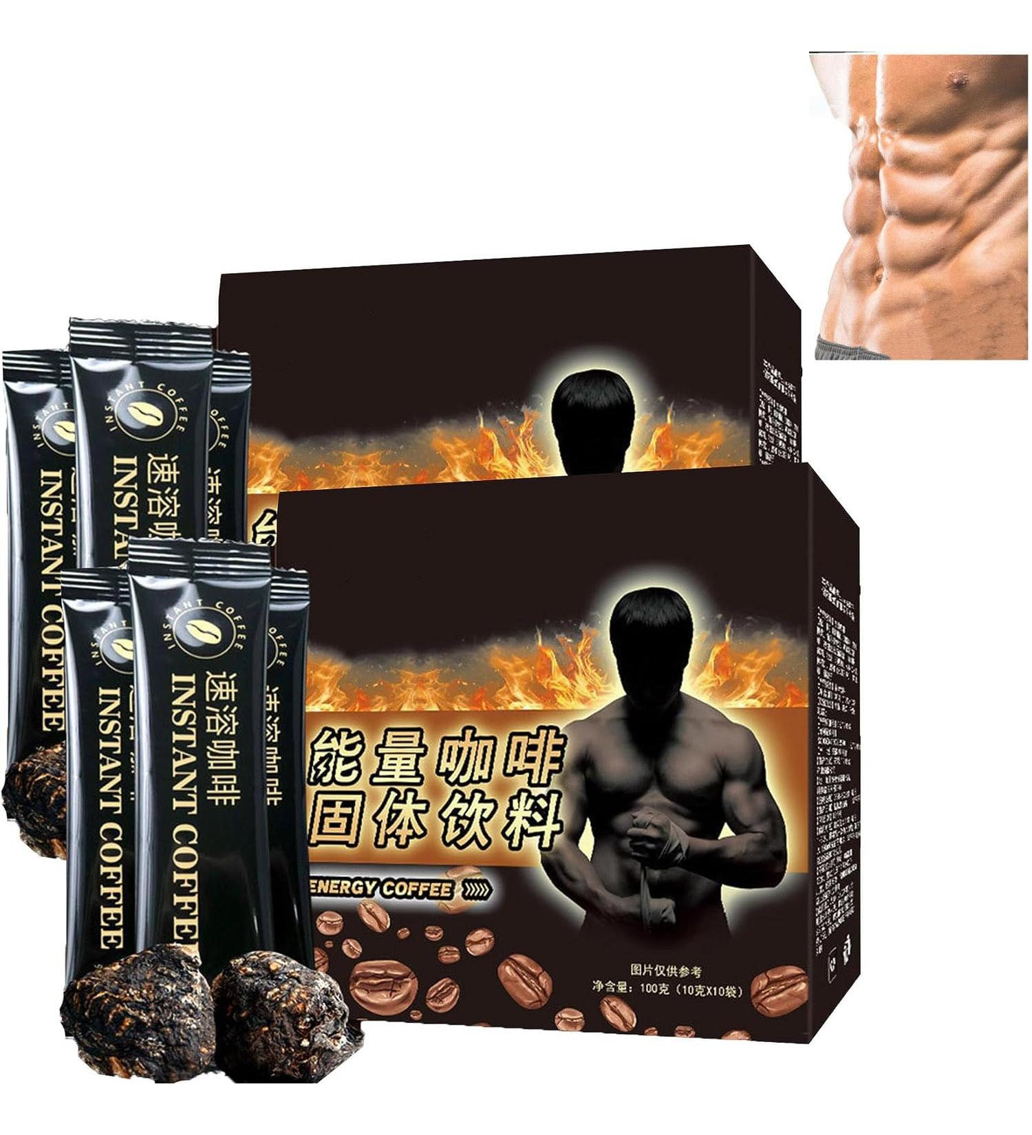 Men's Energy Coffee Black Maca Men's Energy Coffee Coffee Blended for Men Instant Maca Coffee for Men (2pcs) - Buy Online on SooperMarket.com