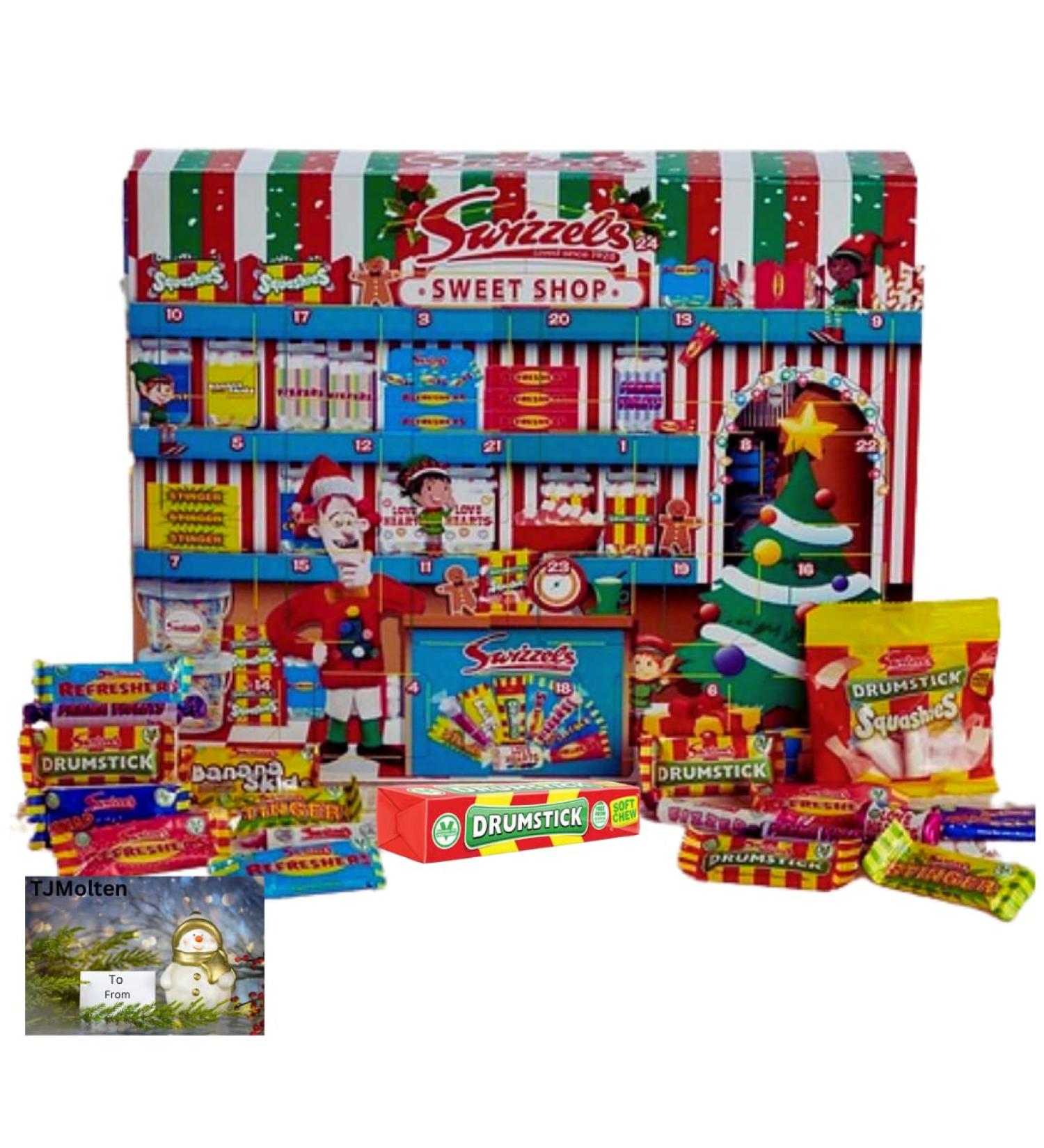 Swizzels Sweets Advent Calendar 2023 - Retro sweets advent calendar | Countdown to Christmas selections sweets | Gluten Free Advent Calendar for Kids Men Women with gift tag 220 g (swizzels advent) - Buy Online on SooperMarket.com