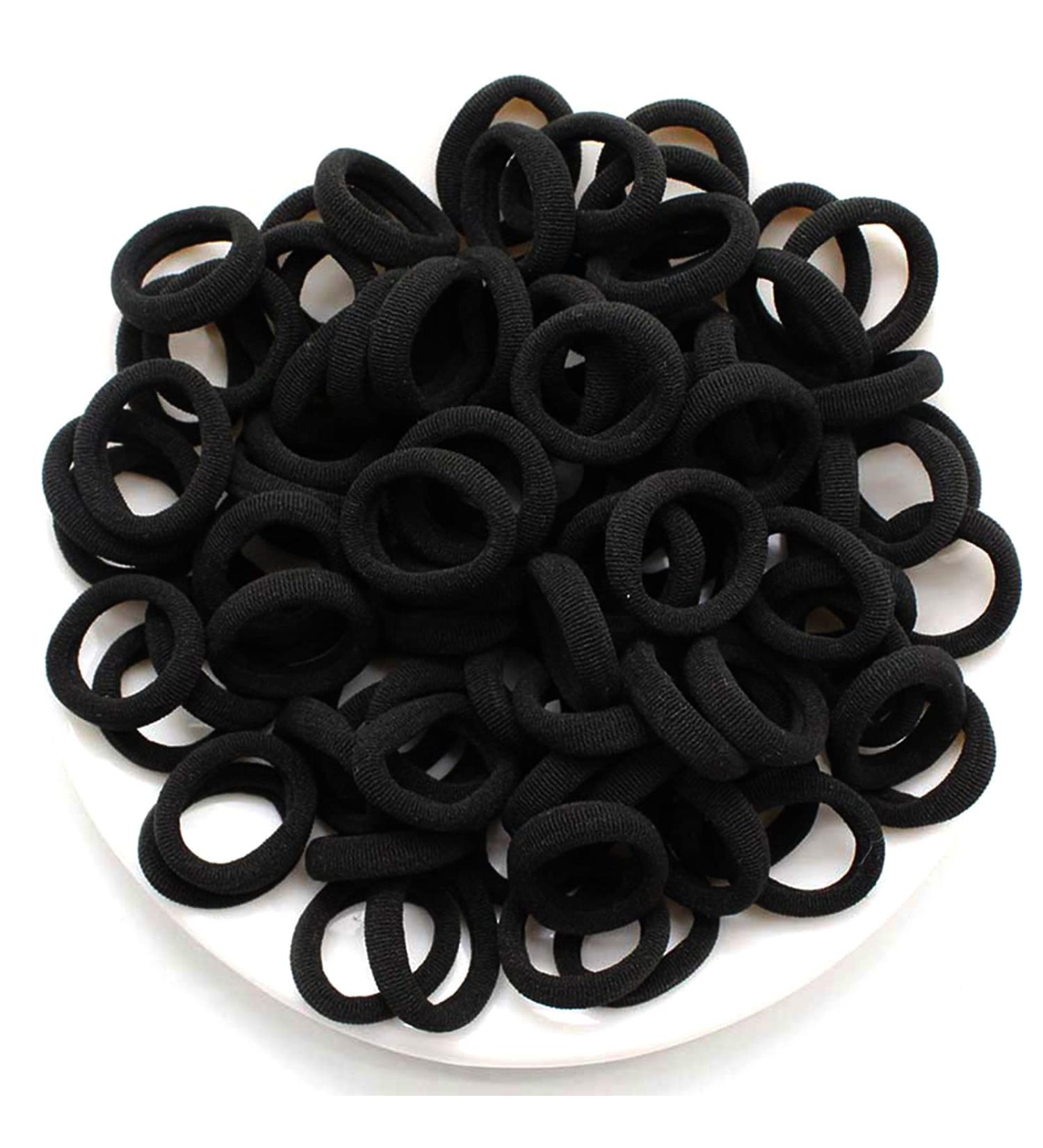 100 Pieces Soft Cotton Mini Hair Ties | No Metal Elastic Bands for Kids & Babies - Perfect for Little Girls - Buy Online on SooperMarket.com