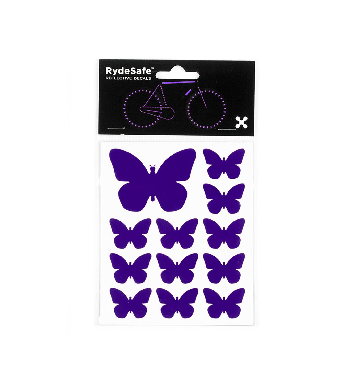 RydeSafe Reflective Decals - Purple Butterflies Kit | High Visibility Safety Decals - Buy Online on SooperMarket.com