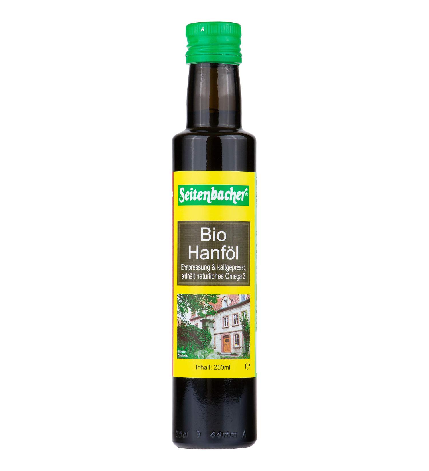 Seitenbacher Organic Hemp Oil - First Cold Pressed - 250 ml | Premium Native Hemp Oil for International Shipping - Buy Online on SooperMarket.com