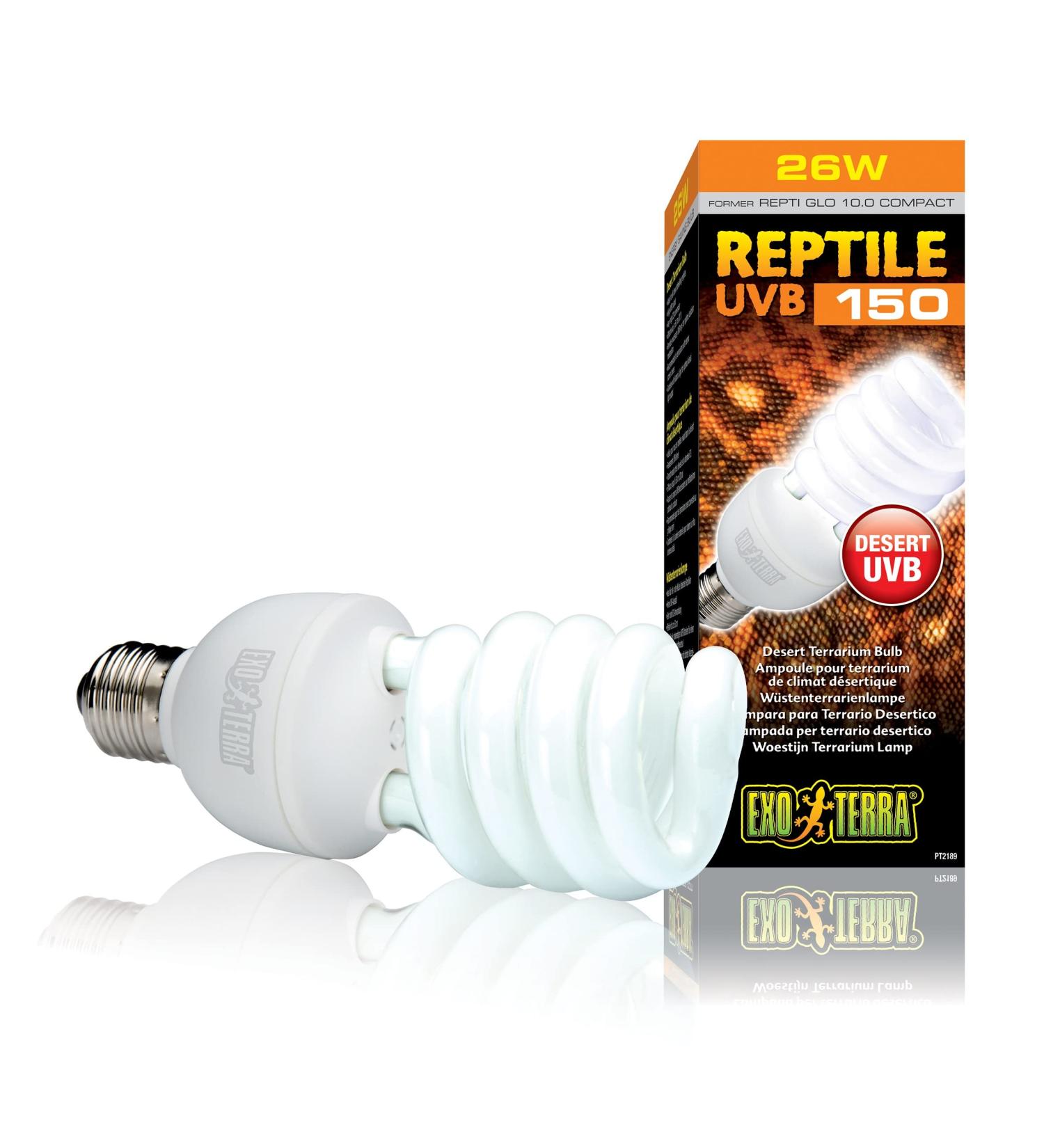 Buy Exo Terra Reptile UVB 150 - 13W Desert Terrarium Lamp | Compact UVB Lamp for Reptiles | International Shipping - Buy Online on SooperMarket.com