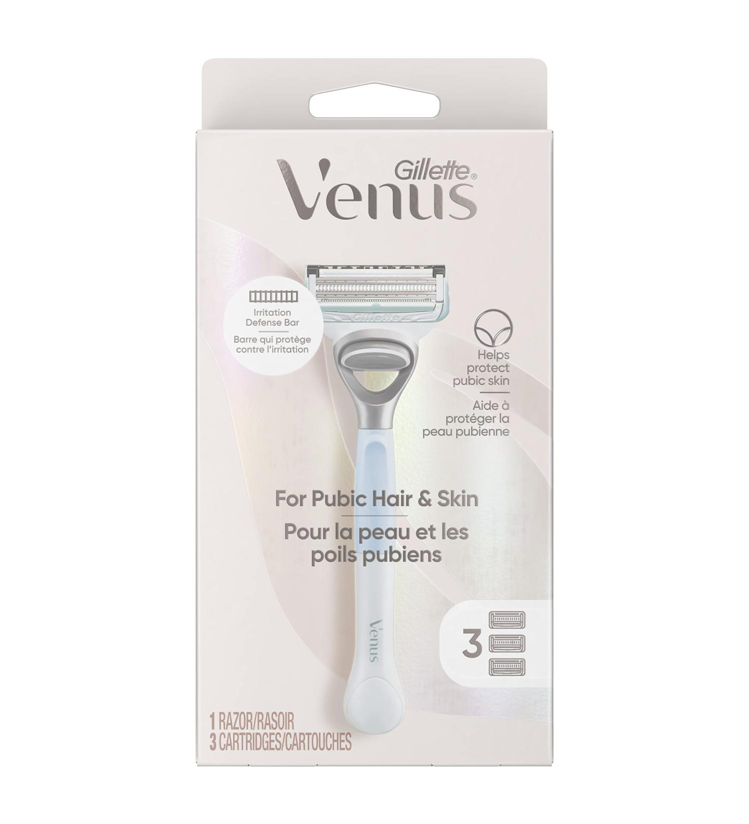 Gillette Venus Intimate Grooming Razors for Women - Bikini Trimmer & 3 Blade Refills | Pink - International Shipping - Buy Online on SooperMarket.com