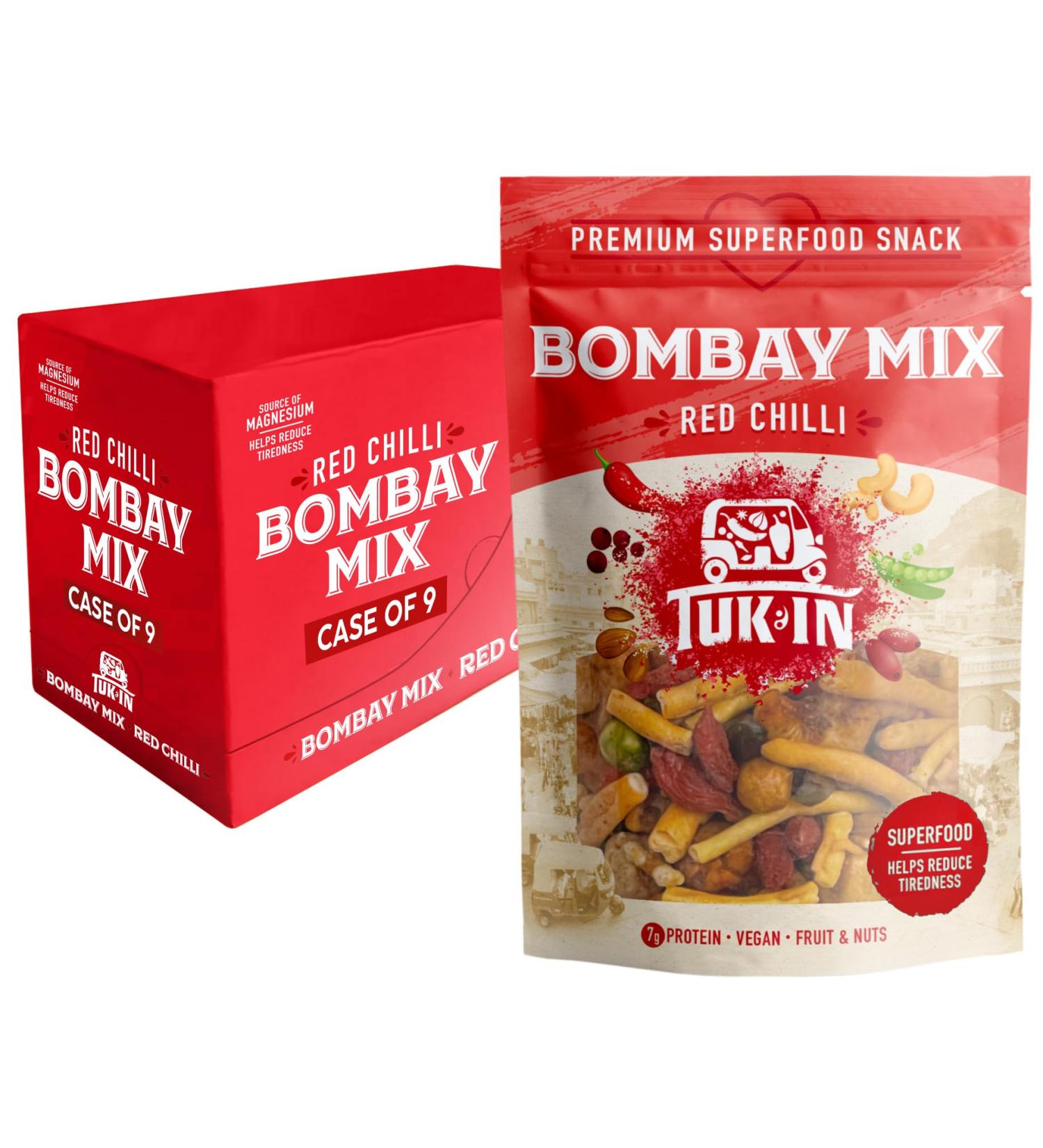 Red Chilli Superfood Bombay Mix Case of 9 | Vegan Healthy Snack | Source of Magnesium - Buy Online on SooperMarket.com