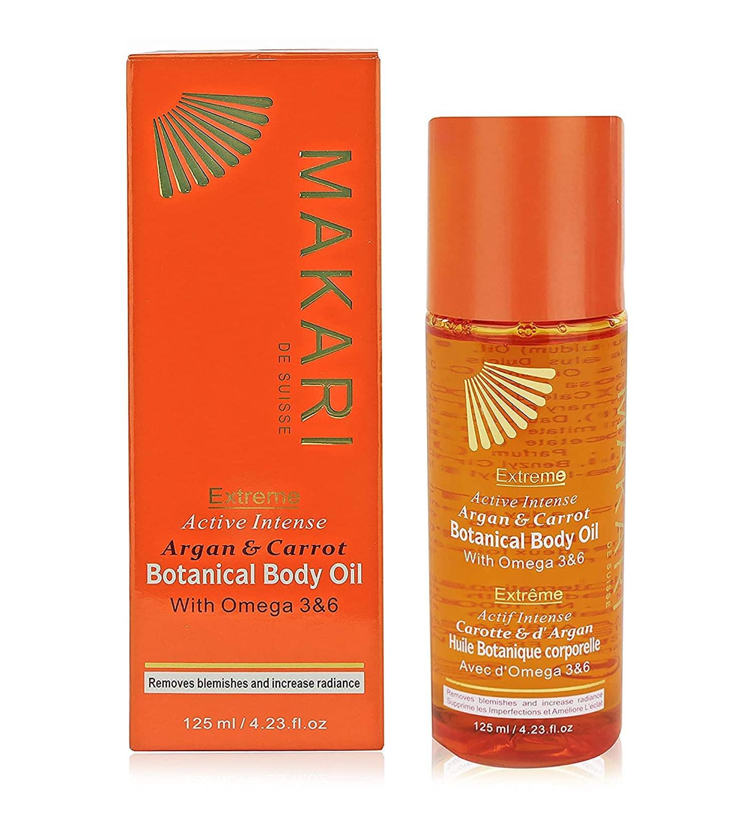 MAKARI Extreme Active Botanical Body Oil - 125ml | Softens, Conditions, Hydrates & Rejuvenates Skin | Fades Marks, Blemishes & Spots | For All Skin Types - Buy Online on SooperMarket.com