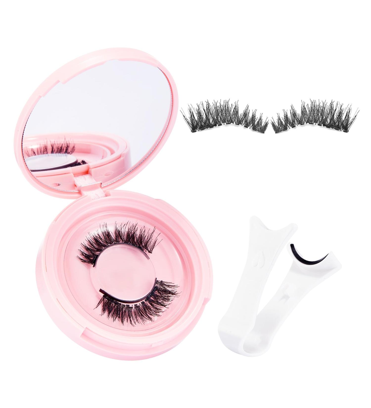 Beauty7 Magnetic-Eyelashes Natural Look 1 Pair Reusable Magnetic Lashes Kit with Applicator No Glue Needed False Eyelashes Srtrips - Buy Online on SooperMarket.com