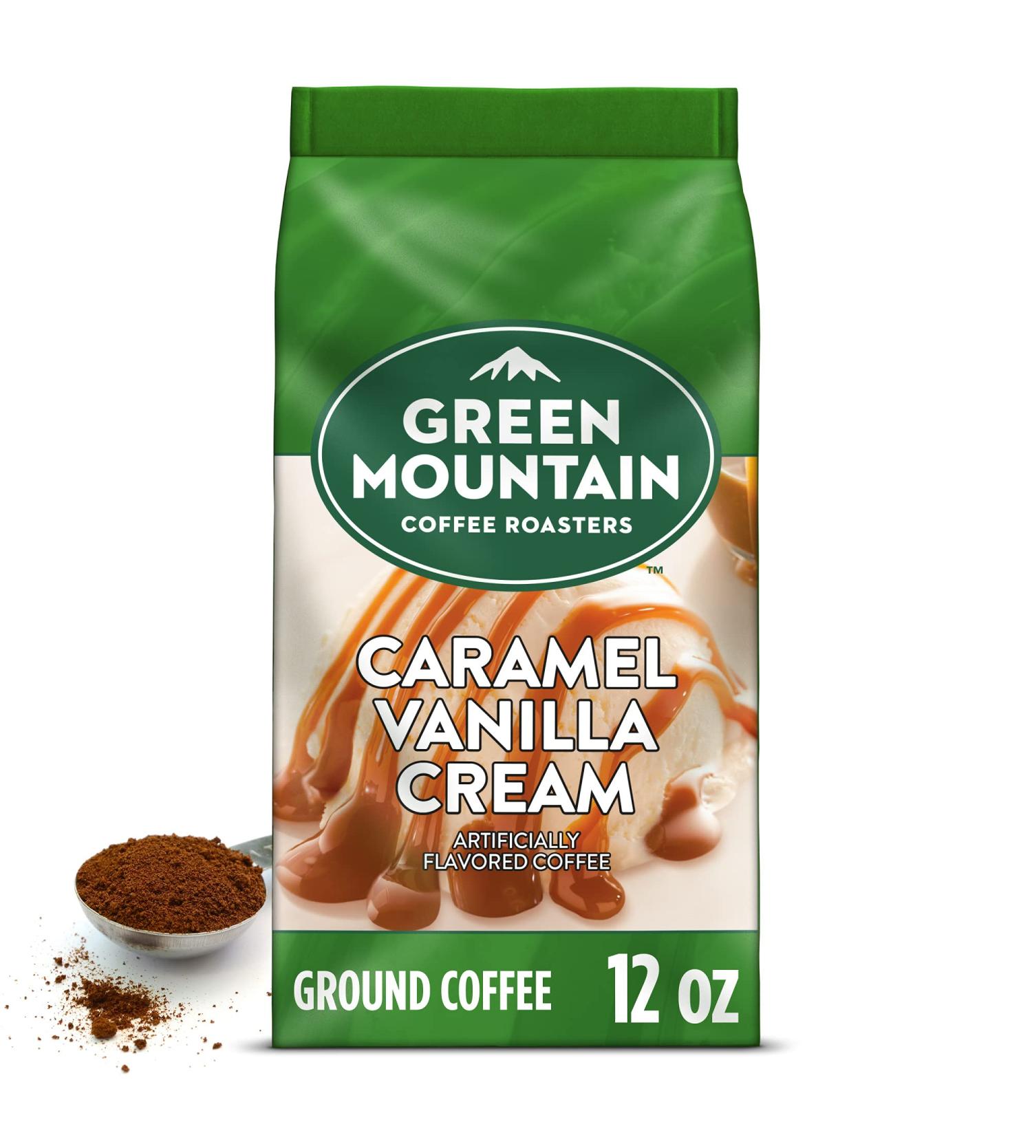 Green Mountain Coffee Roasters Caramel Vanilla Cream Ground Coffee 12 oz - Light Roast - Bagged Flavorful Ground Coffee - 1 Pack - Buy Online on SooperMarket.com