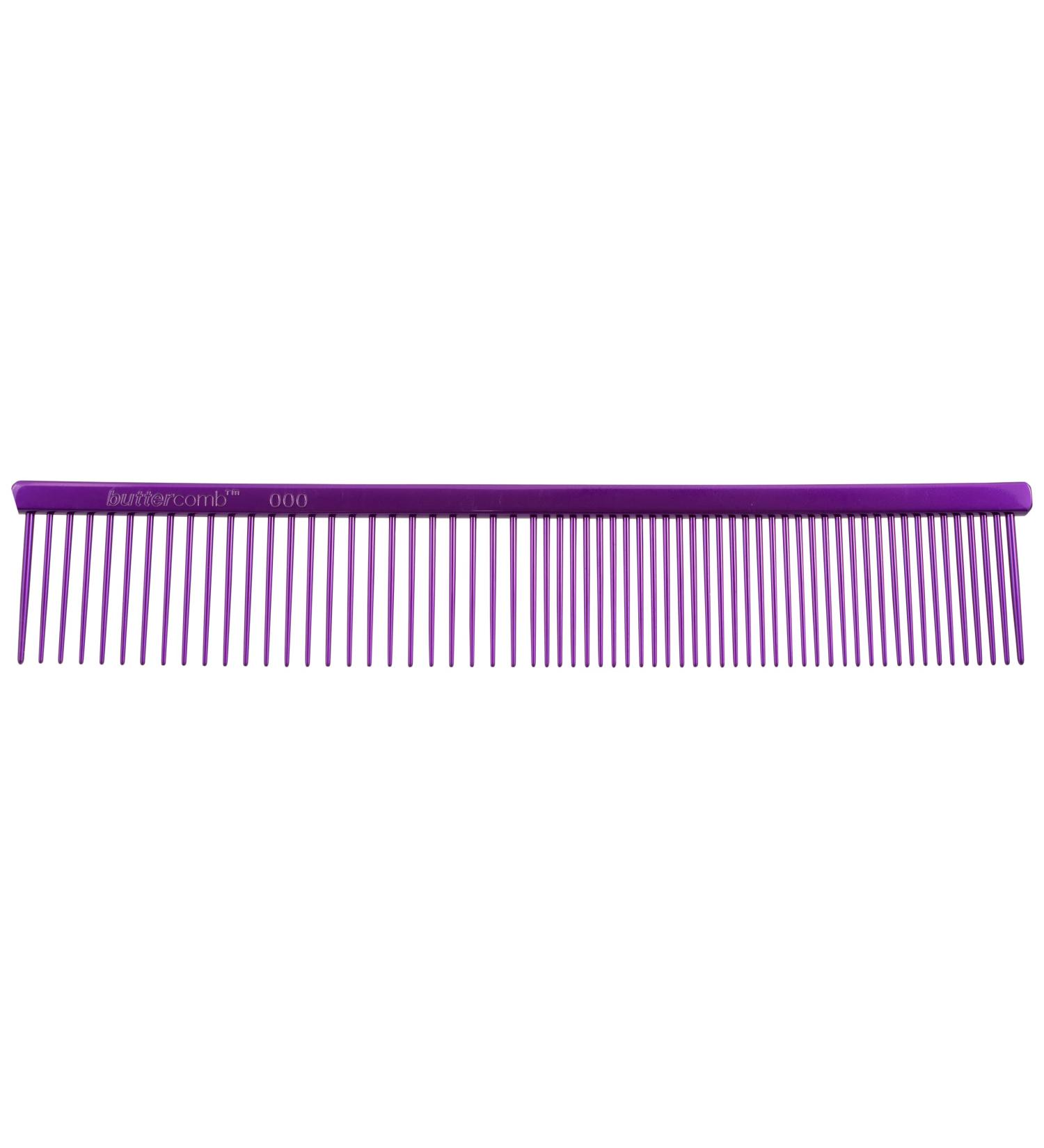 Chris Christensen 000 7.5 Greyhound Style Butter Comb - Fine/Coarse, Professional Grooming Tool with Brass Spin and Steel Teeth - Buy Online on SooperMarket.com