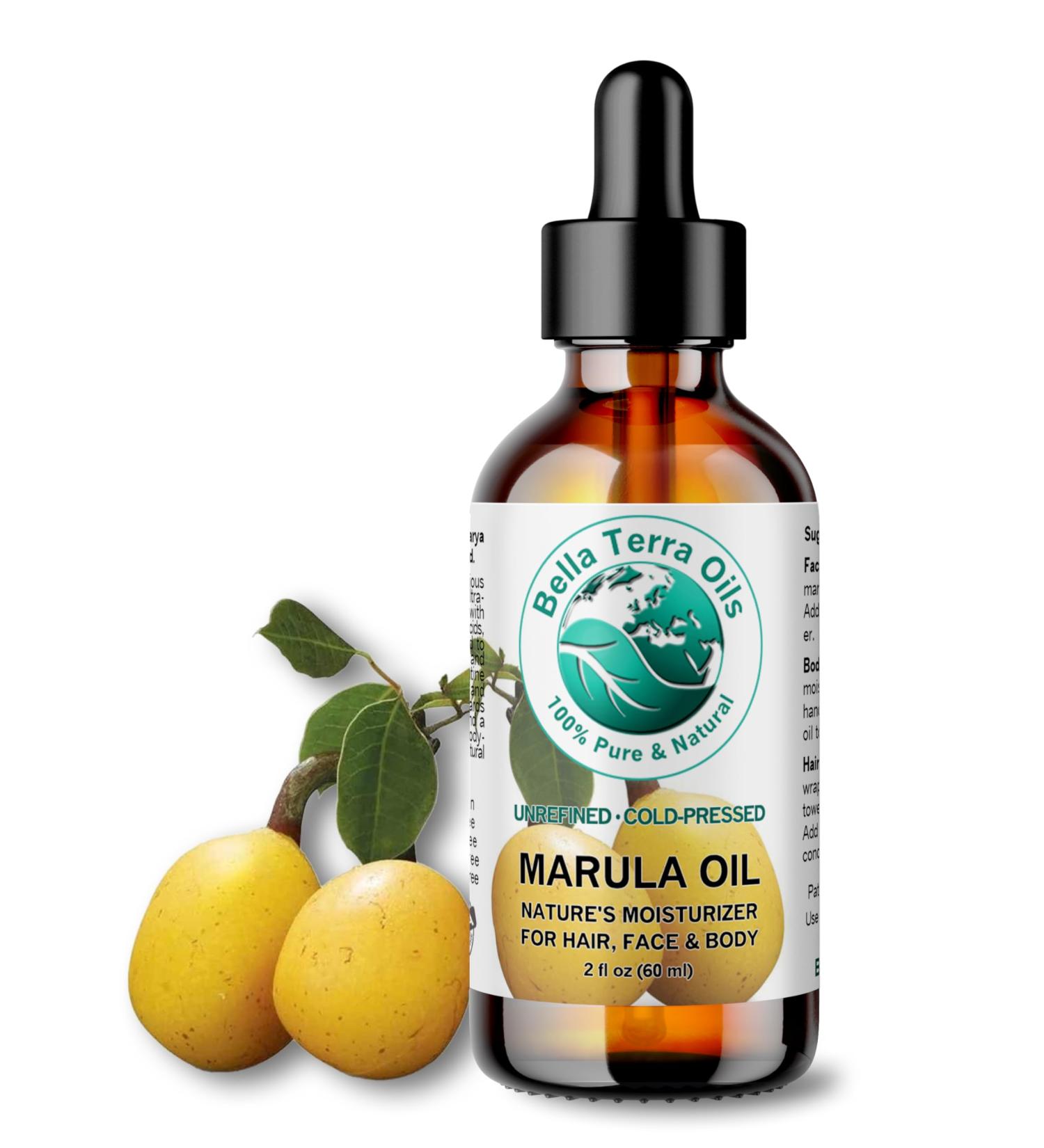 Bella Terra Marula Facial Oil 2 oz - Vitamin E & Omega Fatty Acids for Radiant Skin - Cold-Pressed Luxurious Skincare - Buy Online on SooperMarket.com