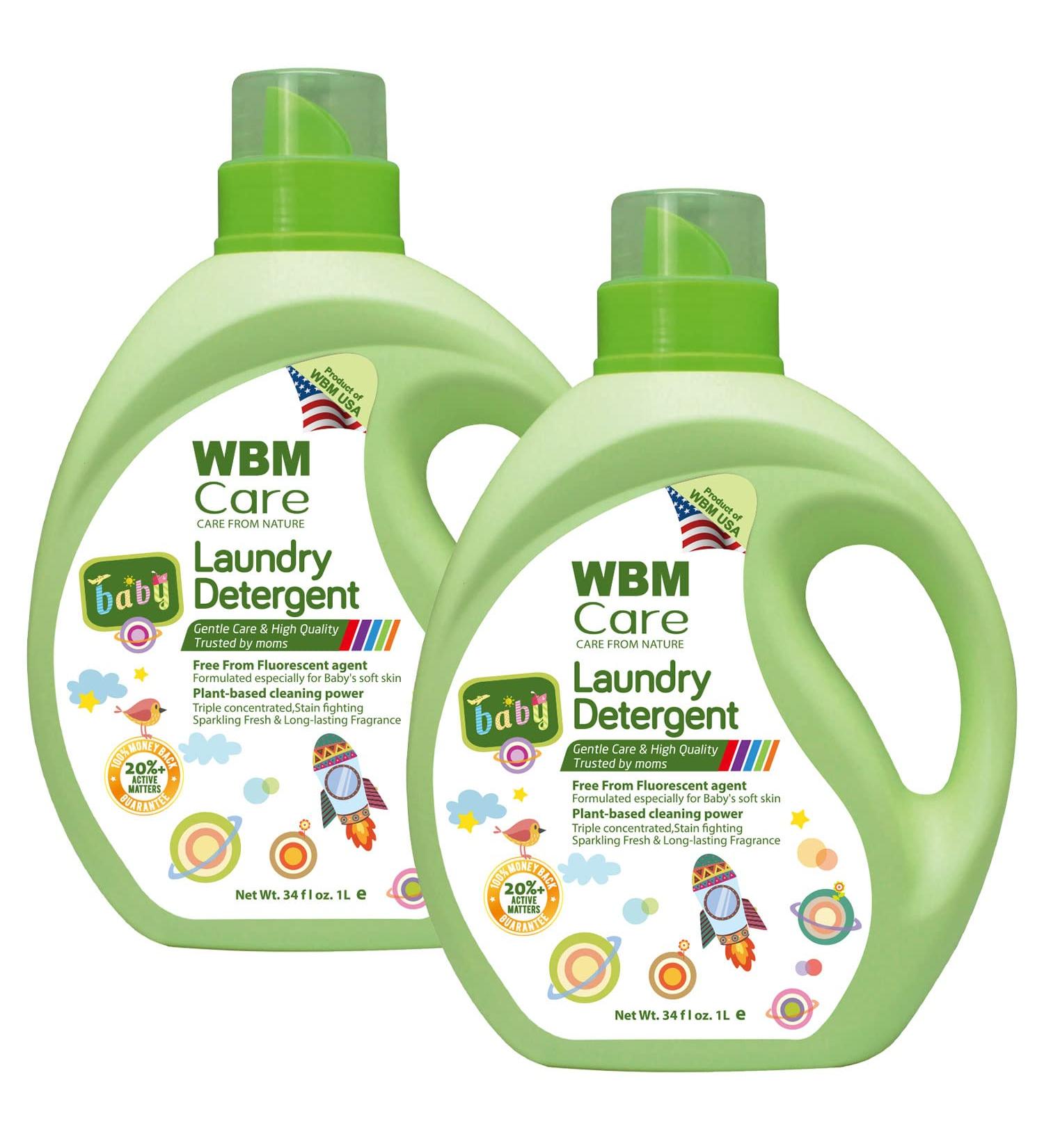 WBM Care Liquid Baby Laundry Detergent - 100 Loads 68 OZ | Eco-Friendly & Gentle for Babies - International Shipping Available - Buy Online on SooperMarket.com