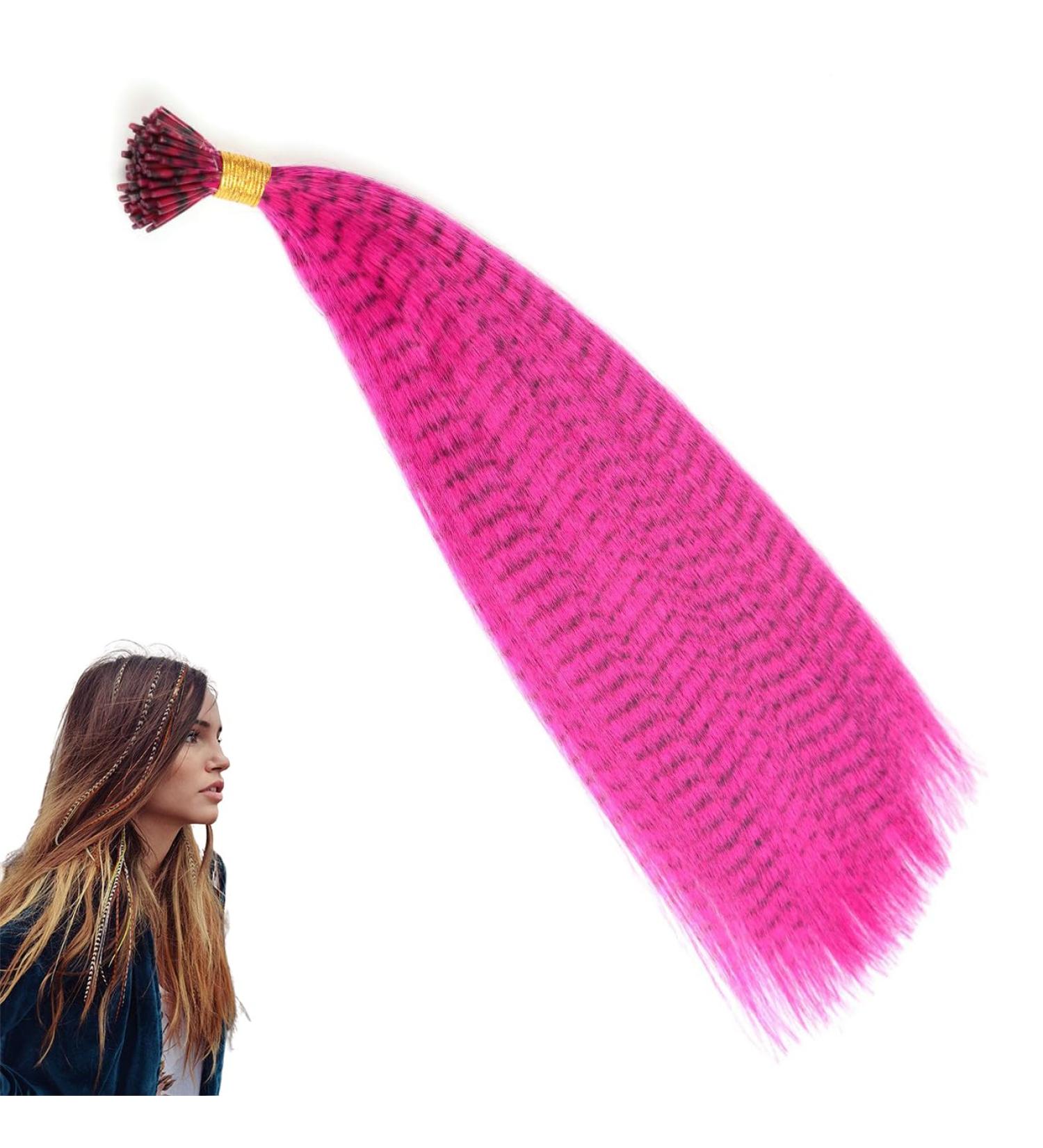 Prinfantasy Synthetic Hair Extension Stick - Bright Feathers Hair Accessories 16 inch - Buy Online on SooperMarket.com
