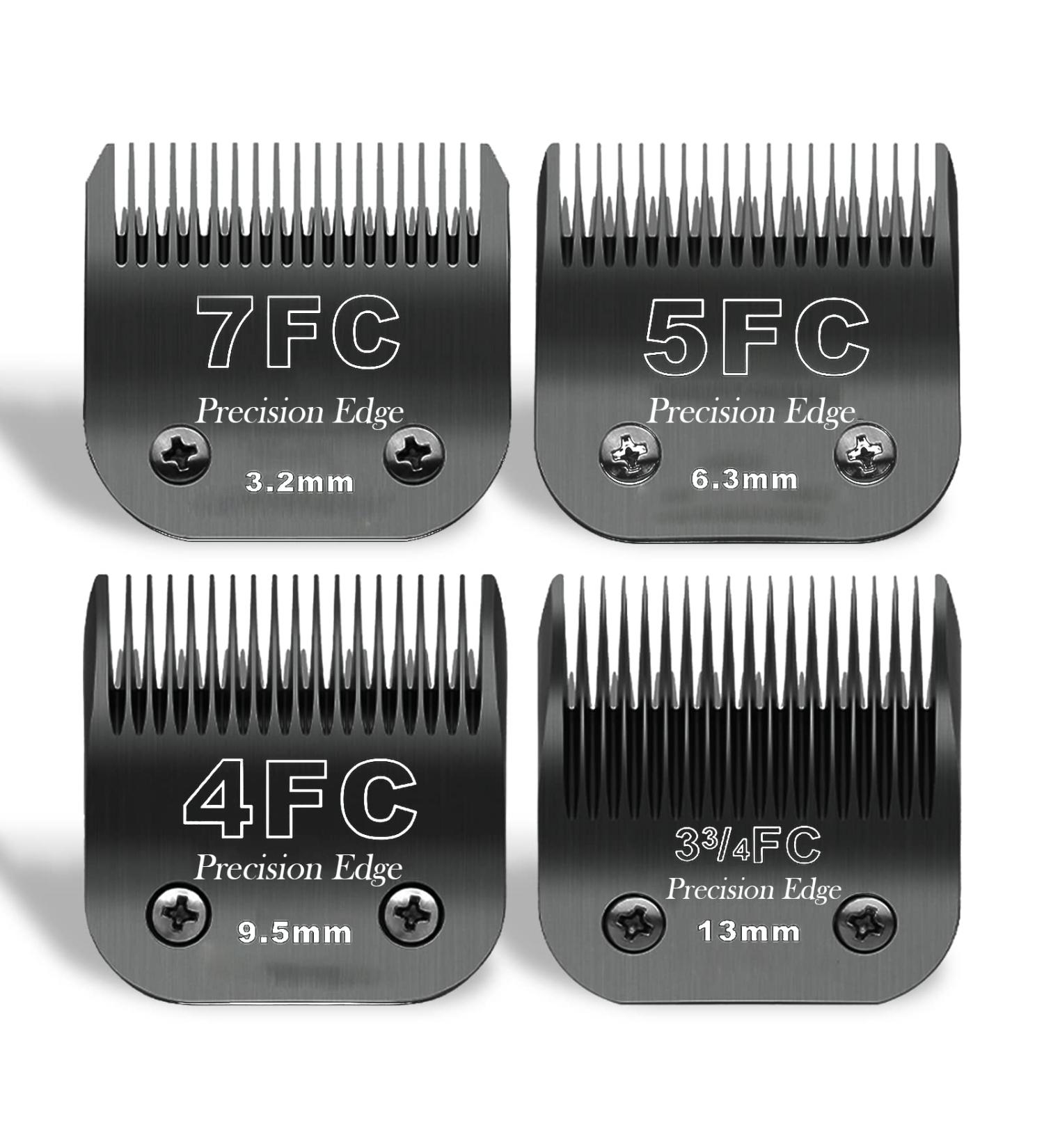 7FC + 5FC + 4FC + 3FC Replacement Knife for Dog Grooming - Compatible with Heiniger Moser Max45 Andis Oster A5 and Choice KM10 Clipper - Black - Buy Online on SooperMarket.com