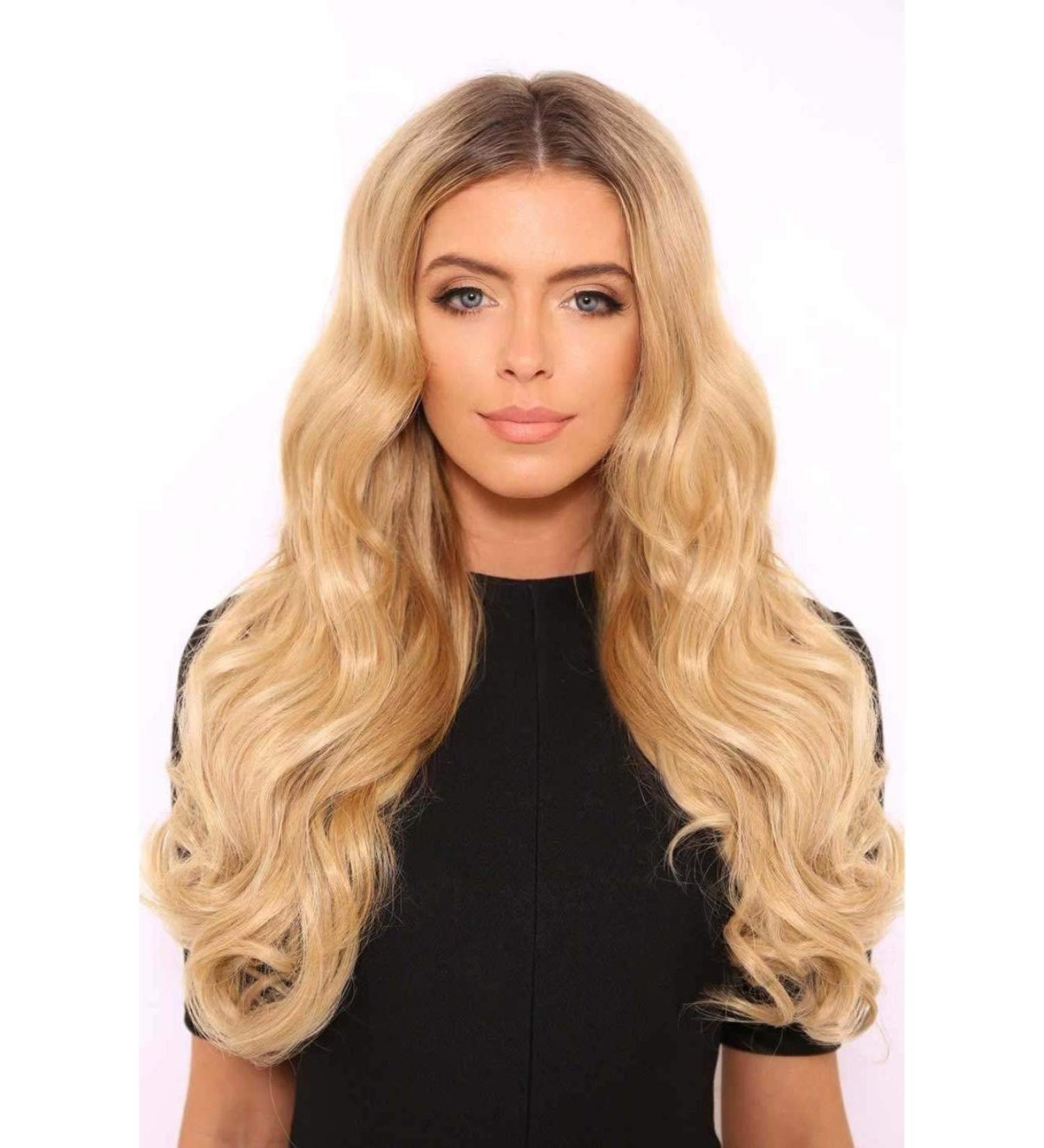 Lullabellz Super Thick Natural Wavy Clip In Hair Extensions 5-Piece 22-Inch Length Jet Black - Buy Online on SooperMarket.com