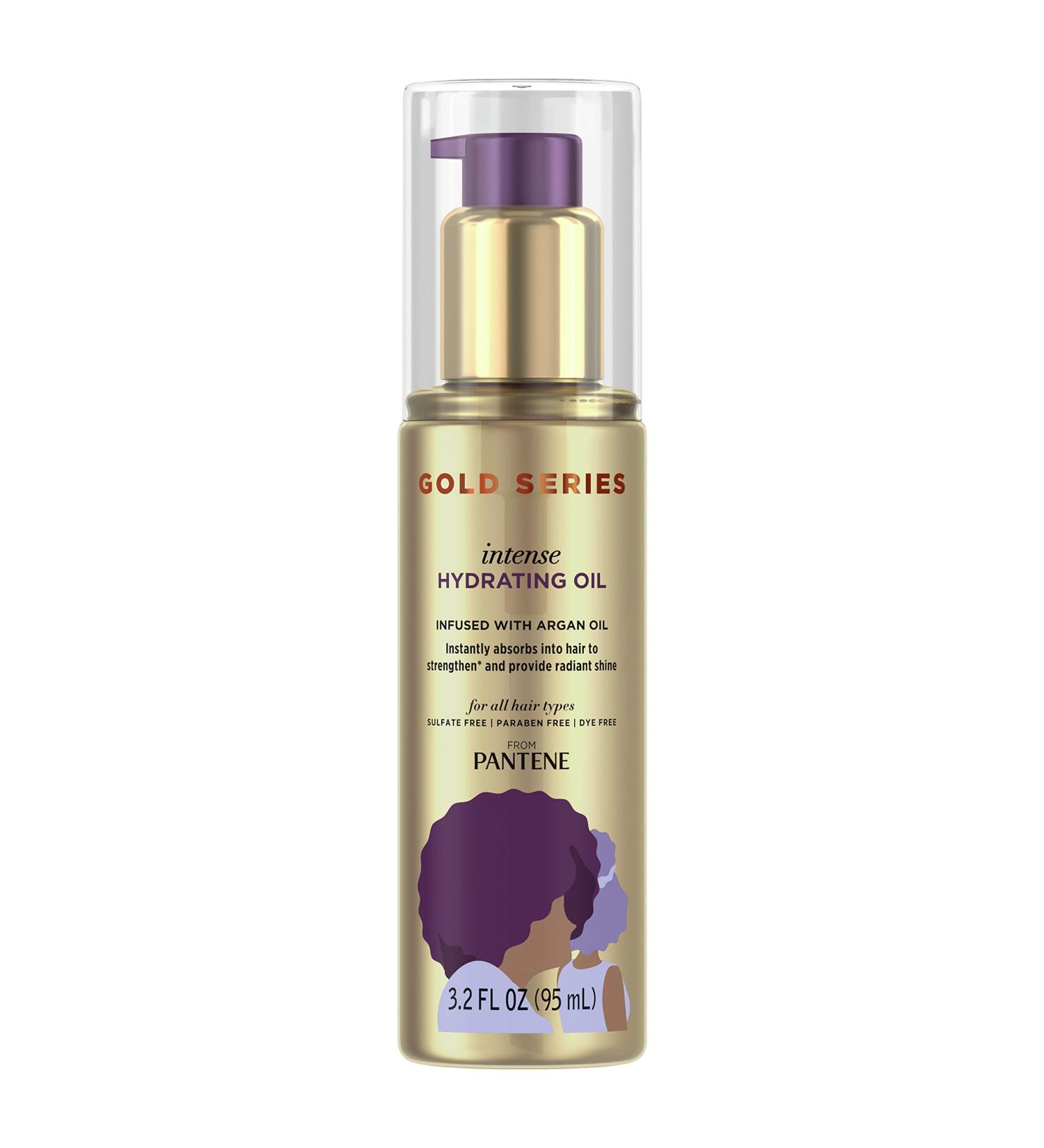 Pantene Sulfate-Free Hair Oil Treatment | Pro-V Gold Series for Natural & Curly Hair | Intense Hydration | 3.2 fl oz - Buy Online on SooperMarket.com