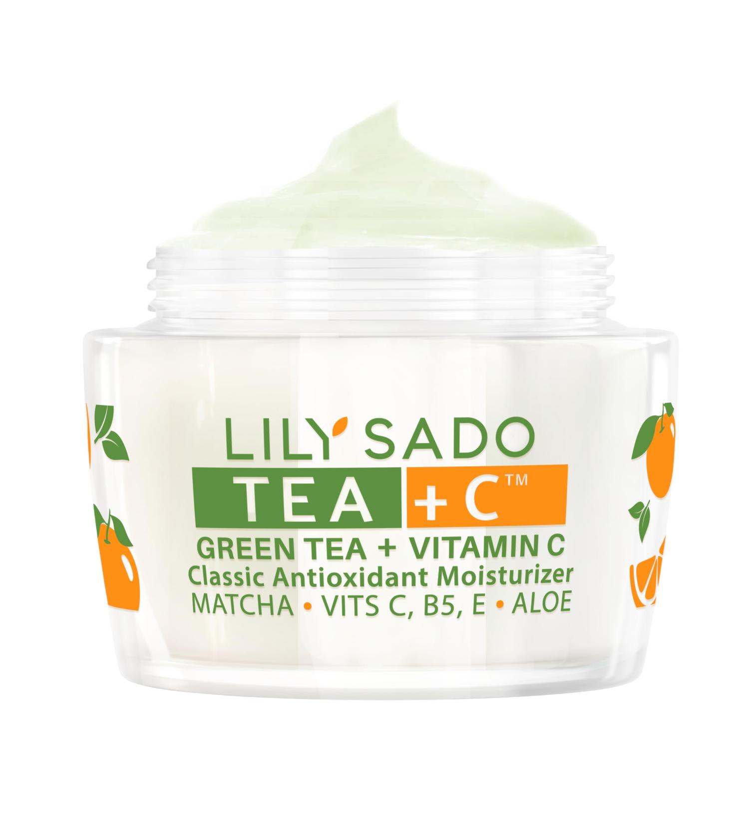 LILY SADO TEA+C Green Tea & Vitamin C Moisturizer | Antioxidant Anti-Aging Lotion - Hydrates & Firms Skin for Men & Women - Buy Online on SooperMarket.com