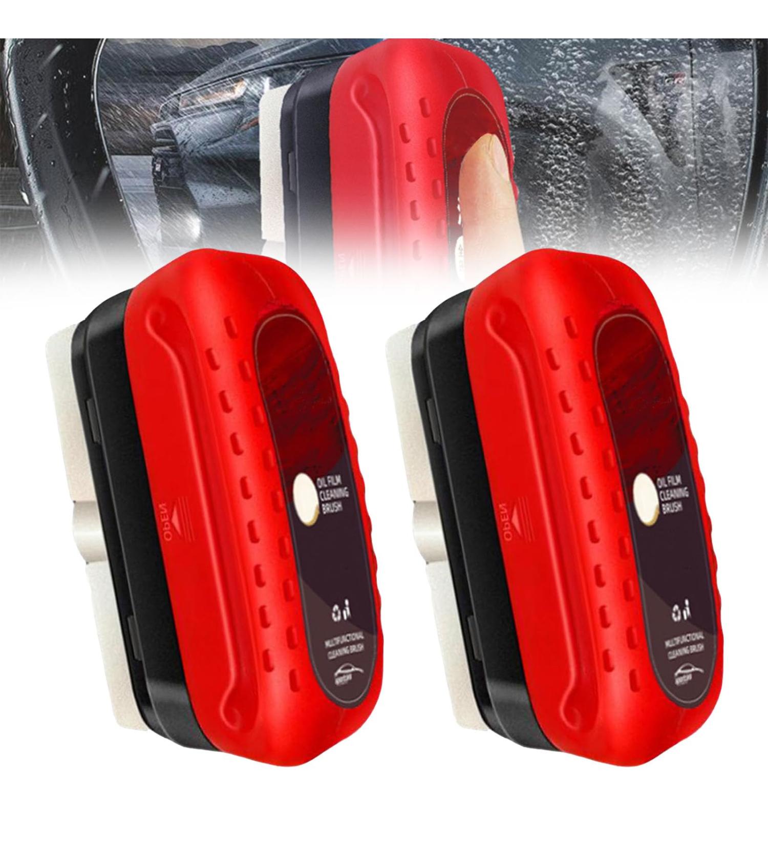 Automotive Oil Film Cleaning Brush Seedhubtok Glass Cleaning Board Hydrophobic Glass Coating for Windshield Anti-Rain Fog Cleaning Glass Brush Improves Clarity and Visibility (A-2Pcs) - Buy Online on SooperMarket.com