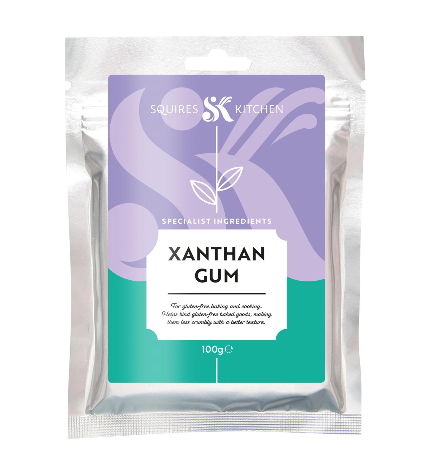 Squires Kitchen Xantham Gum 100g - Specialist Ingredients Premium Quality Extra Fine Xantham Gum Powder Vegan Non-GMO Gluten Free