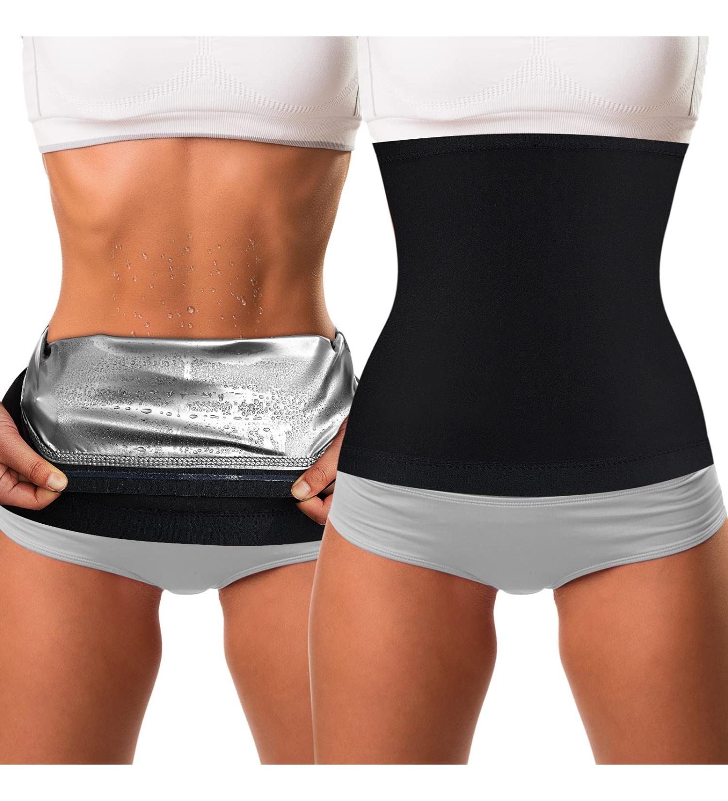 Geyoga Waist Trimmer Sweat Waist Trainer Wrap for Women - Silver Inner, Small - Buy Online on SooperMarket.com