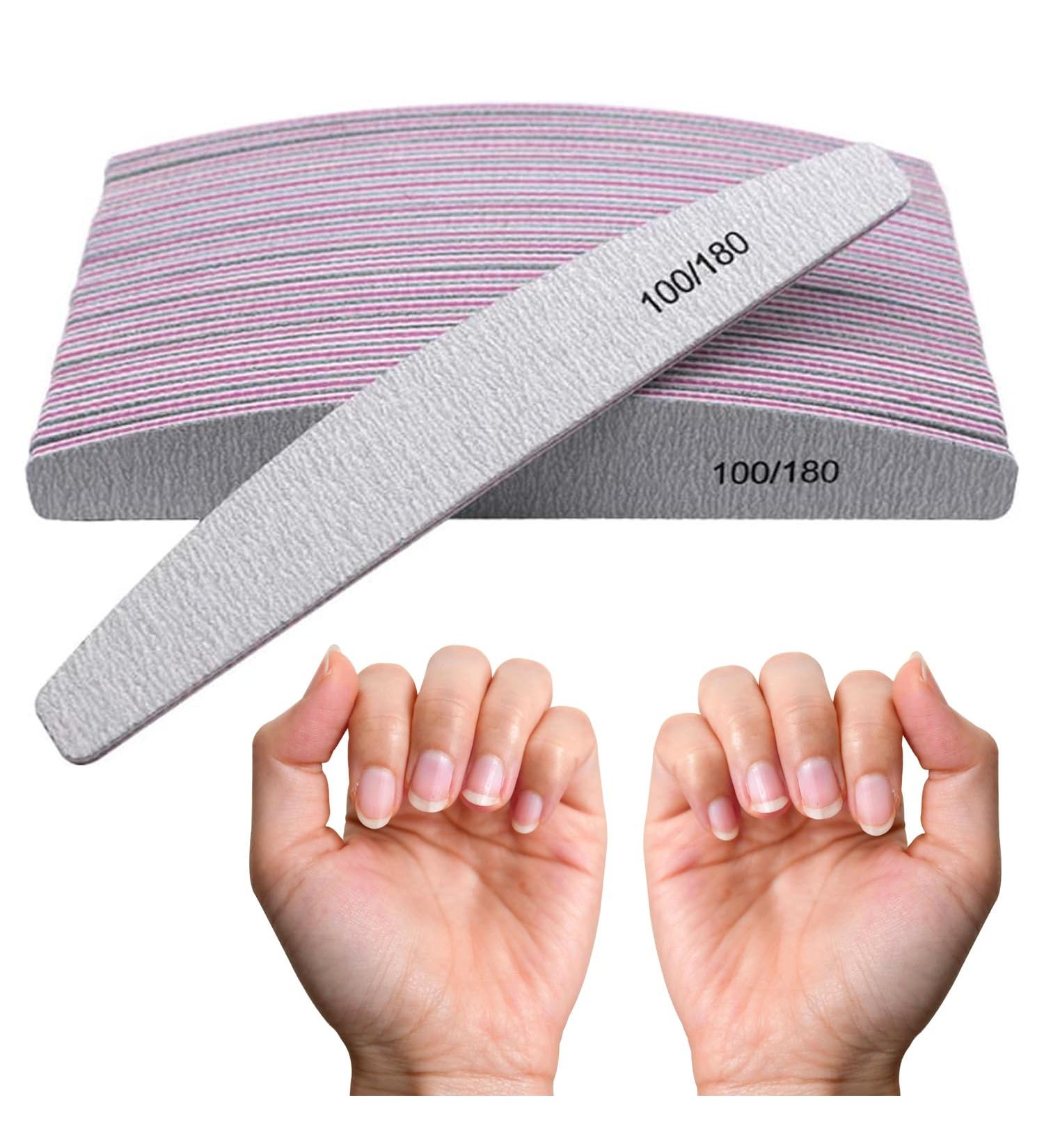 10X Professional Nail Files 100/180 Grit Double Sided Emery Board Washable Fingernail Buffering Nail Files Styling Tools for Nails Toe Pet Fingernails - Buy Online on SooperMarket.com