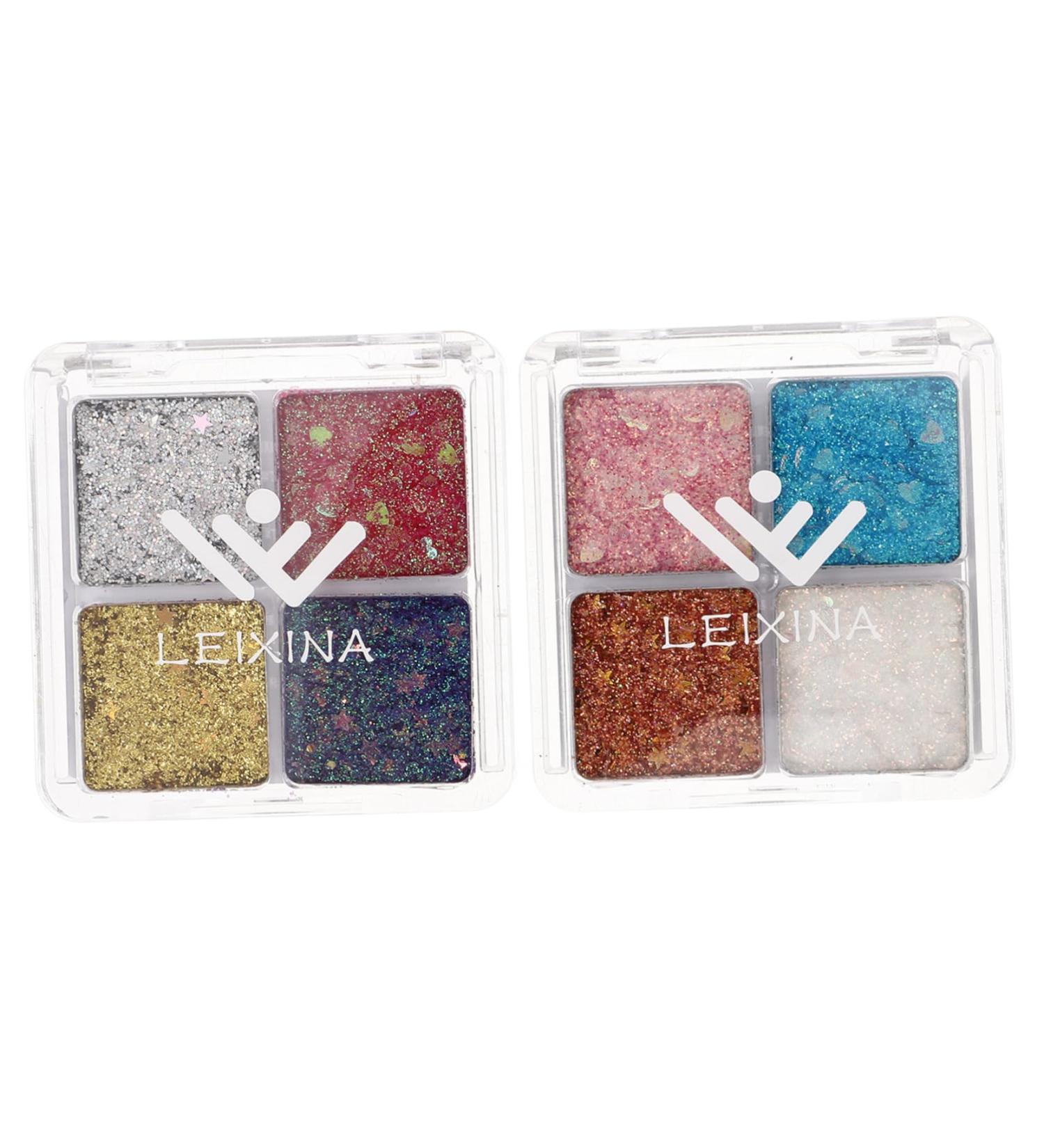 Gogogmee 2pcs Glitter Eye Makeup Sparkle Eyeshadow Eye Shadow Makeup Eyeshadow Palette Makeup Eyeshadow Plate - Buy Online on SooperMarket.com