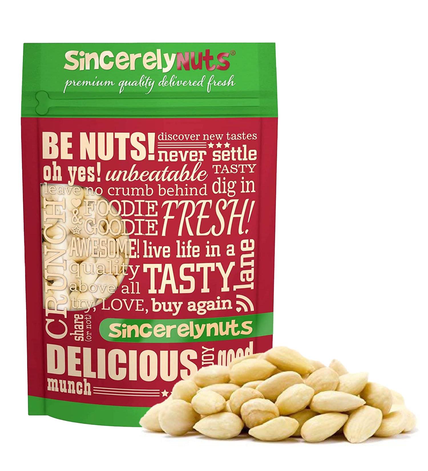 Sincerely Nuts Raw Blanched Almonds 3 Lb - Vegan, Gluten-Free Snack | High Fiber, Protein, Vitamins, Minerals | Gourmet Kosher Food - Buy Online on SooperMarket.com