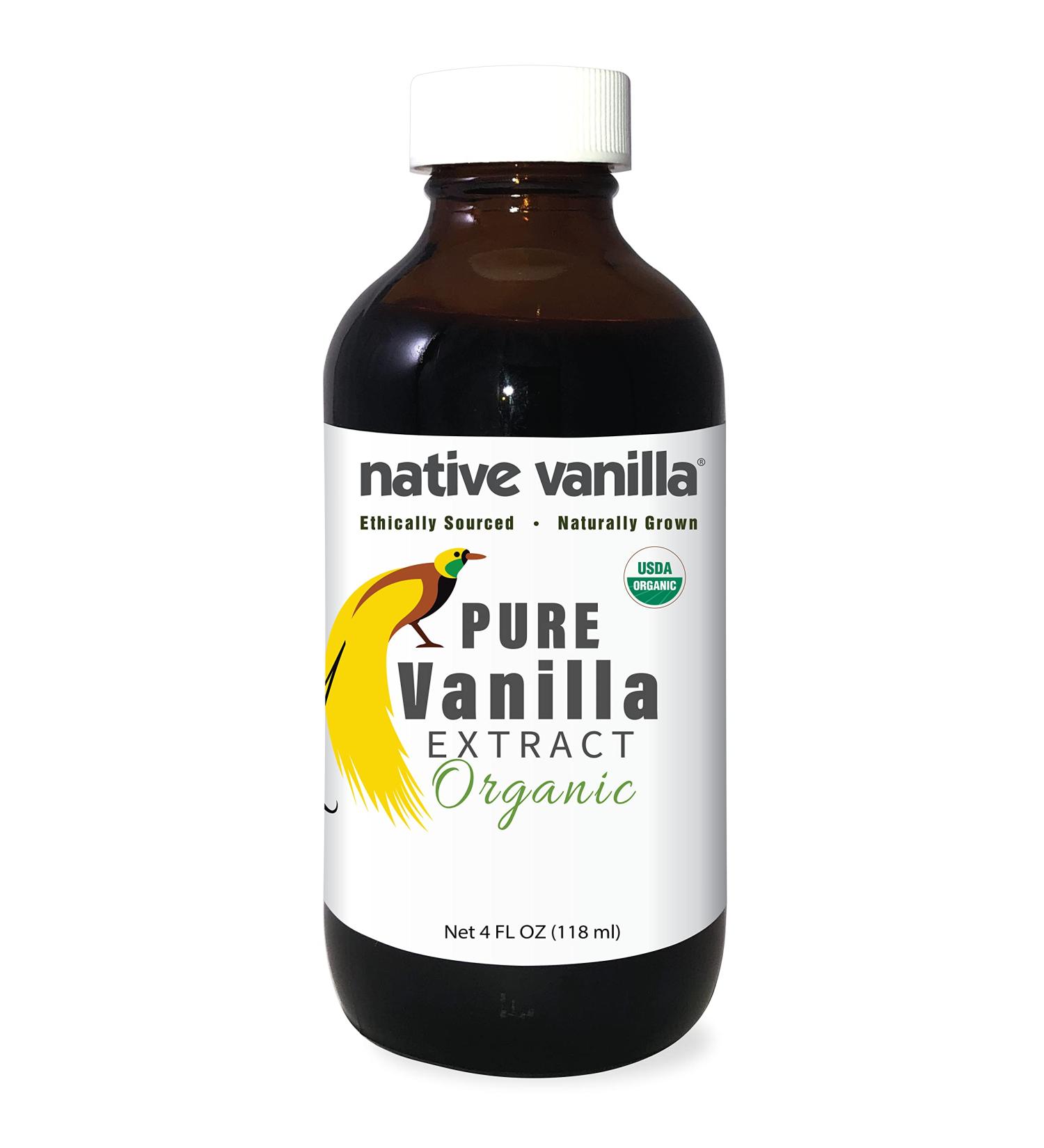 Native Vanilla - Organic Pure Vanilla Extract 4 fl oz - Ideal for Cooking, Baking, and Dessert Crafting - Buy Online on SooperMarket.com