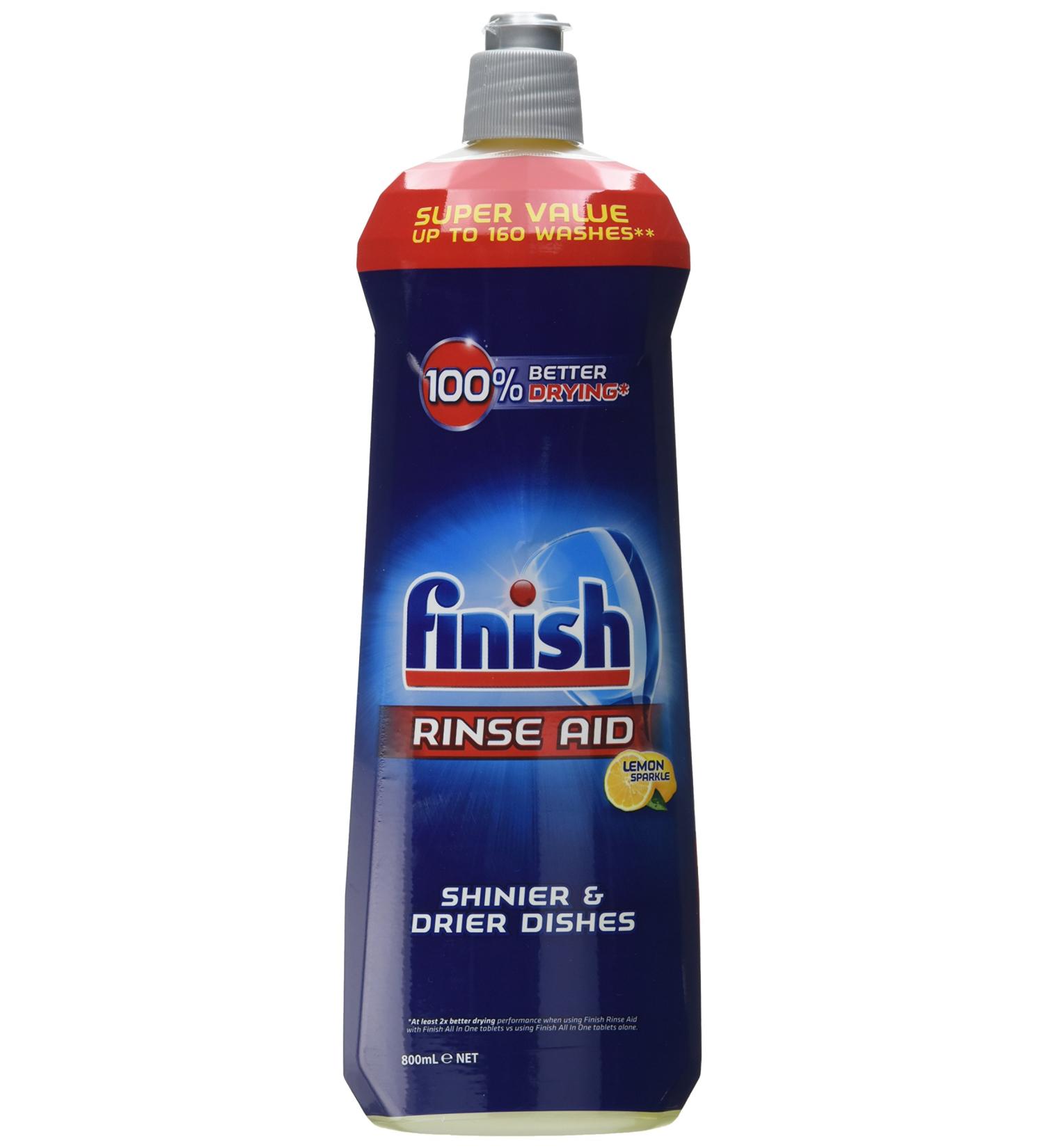 Finish Rinse Aid Lemon 800ml - For Shinier and Drier Dishes | Pack of 1 - Buy Online on SooperMarket.com