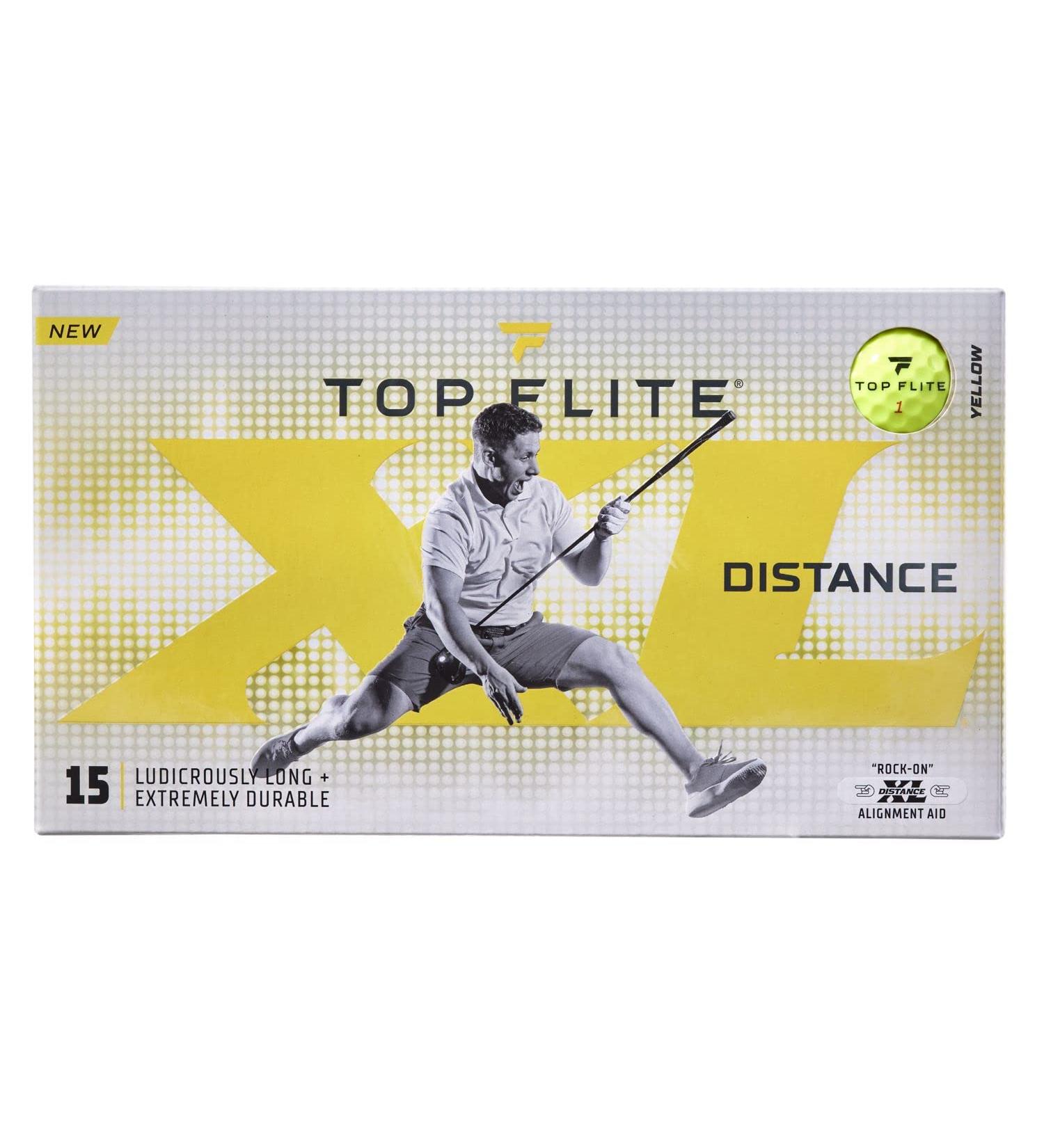 2022 XL Distance Golf Balls Yellow - 15 Pack | Ultimate Distance, Feel, and Durability - Buy Online on SooperMarket.com
