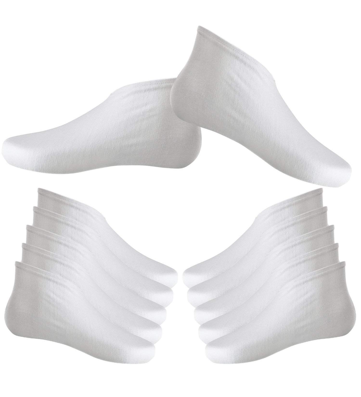 Buy DEZHI 6 Pairs Cotton Moisture Socks - Foot Spa Socks for Dry Cracked Skin - Moisturizing White Socks for Ultimate Comfort - Buy Online on SooperMarket.com