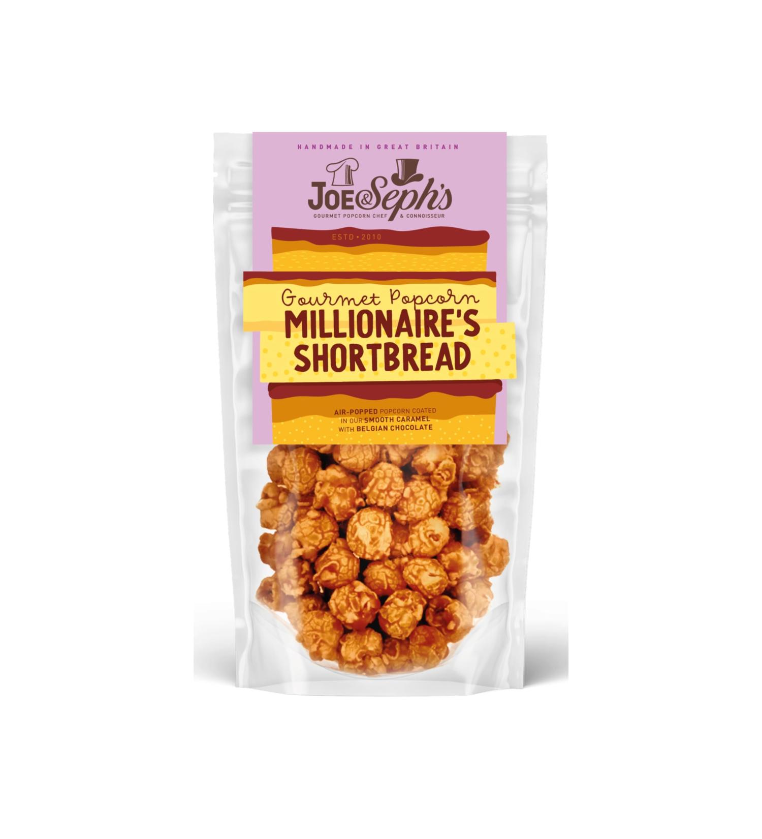 Joe & Seph's Millionaire's Shortbread Popcorn (1x70g) gourmet popcorn on the go snack sweet popcorn - Buy Online on SooperMarket.com