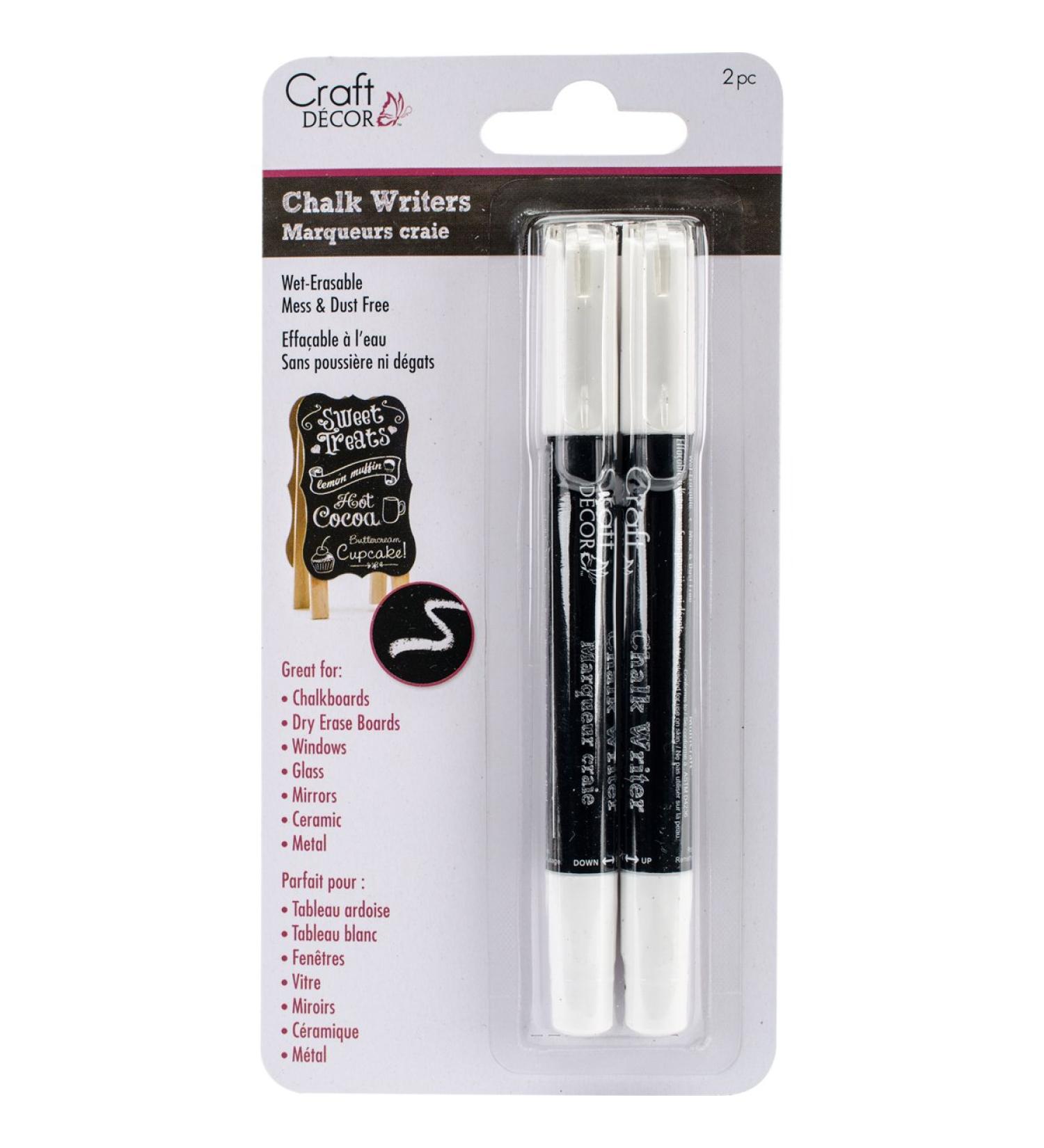 Craft Dcor Chalk Writer 2/Pkg-White, 2 Count (Pack of 1)