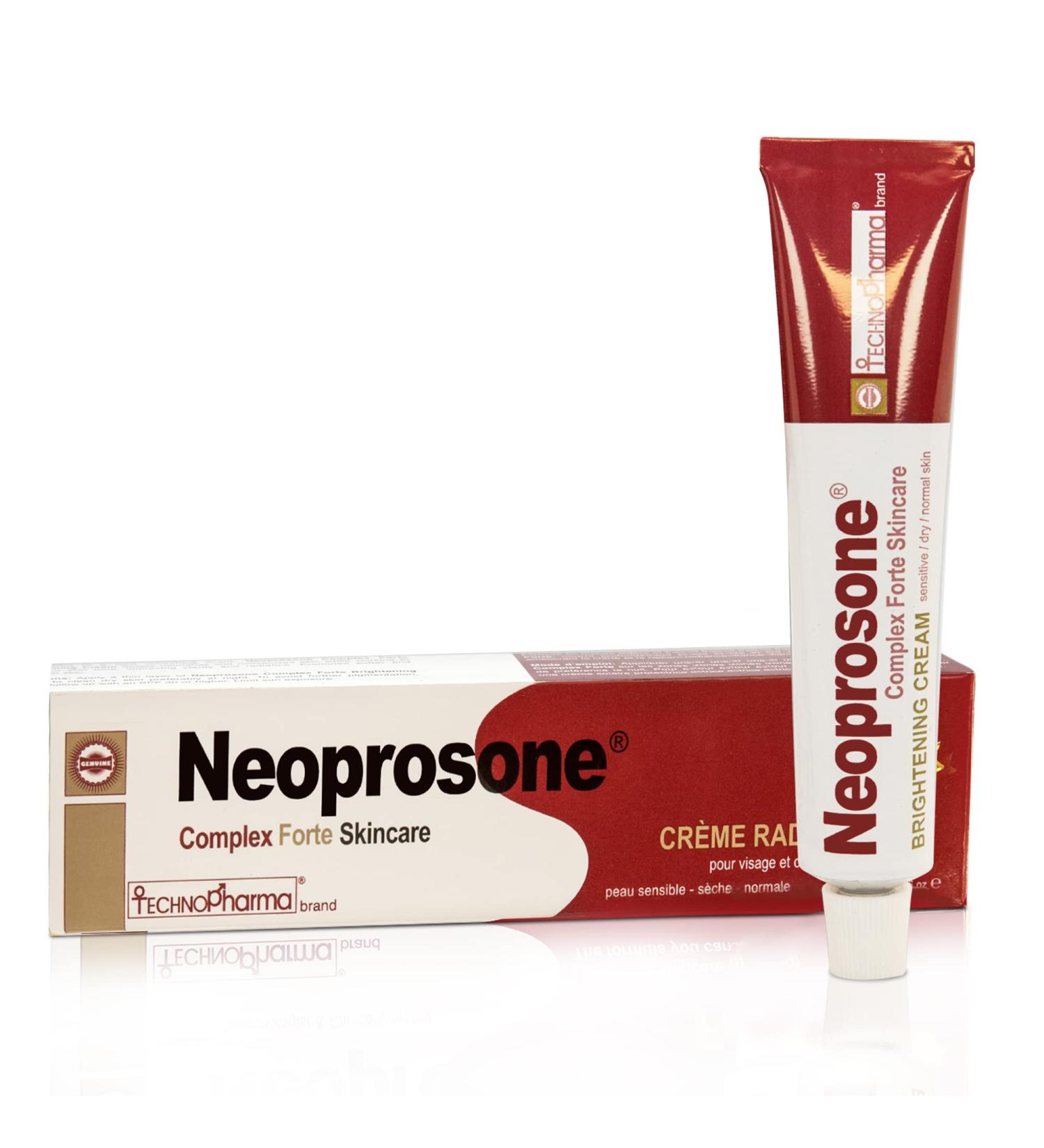 NEOPROSONE Skin Brightening Cream 1.7 Fl oz/50 ml | Fade Dark Spots on Face, Elbows, Knees & Body | Alpha Arbutin, Lactic Acid, Castor Oil - Buy Online on SooperMarket.com