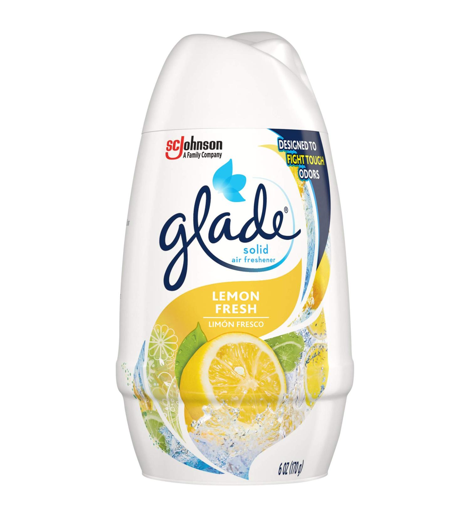 Glade Lemon Fresh Solid Air Freshener Deodorizer for Home & Bathroom - 6 Oz (12 Pack) - Buy Online on SooperMarket.com