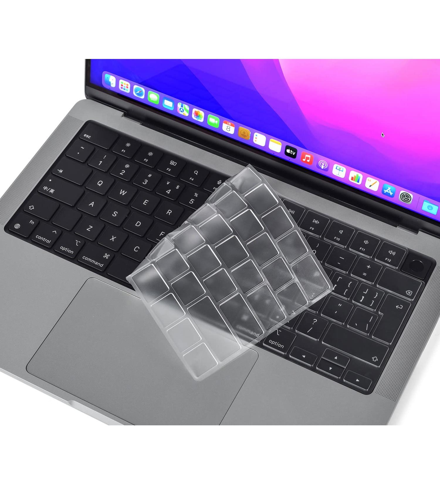 CaseBuy Premium Ultra Thin Keyboard Cover for 2023 2022 2021 M3 M2 M1 Pro/Max Apple MacBook Pro 14" 16" Model A2442 A2779 A2918 A2485 A2780 A2991 EU Keyboard Layout Protector Skin -Clear MacBook Pro 14" 16"(2021-2023) - Buy Online on SooperMarket.com