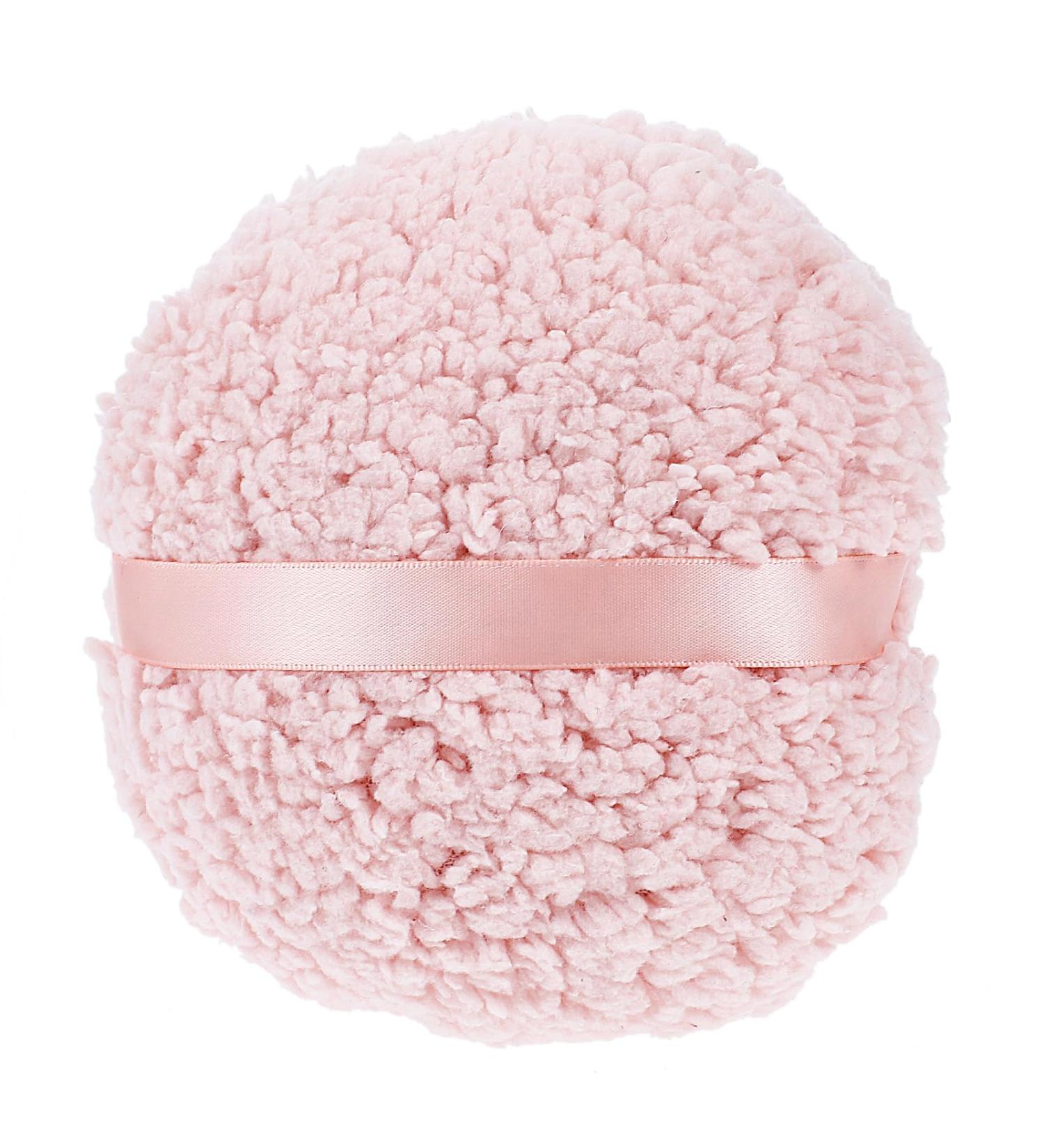 Ultra Soft 4'' Body Powder Puff - Washable Large Velour Applicator for Loose Mineral Powder | Reusable Velvet Dust Puff for Face & Body - Buy Online on SooperMarket.com