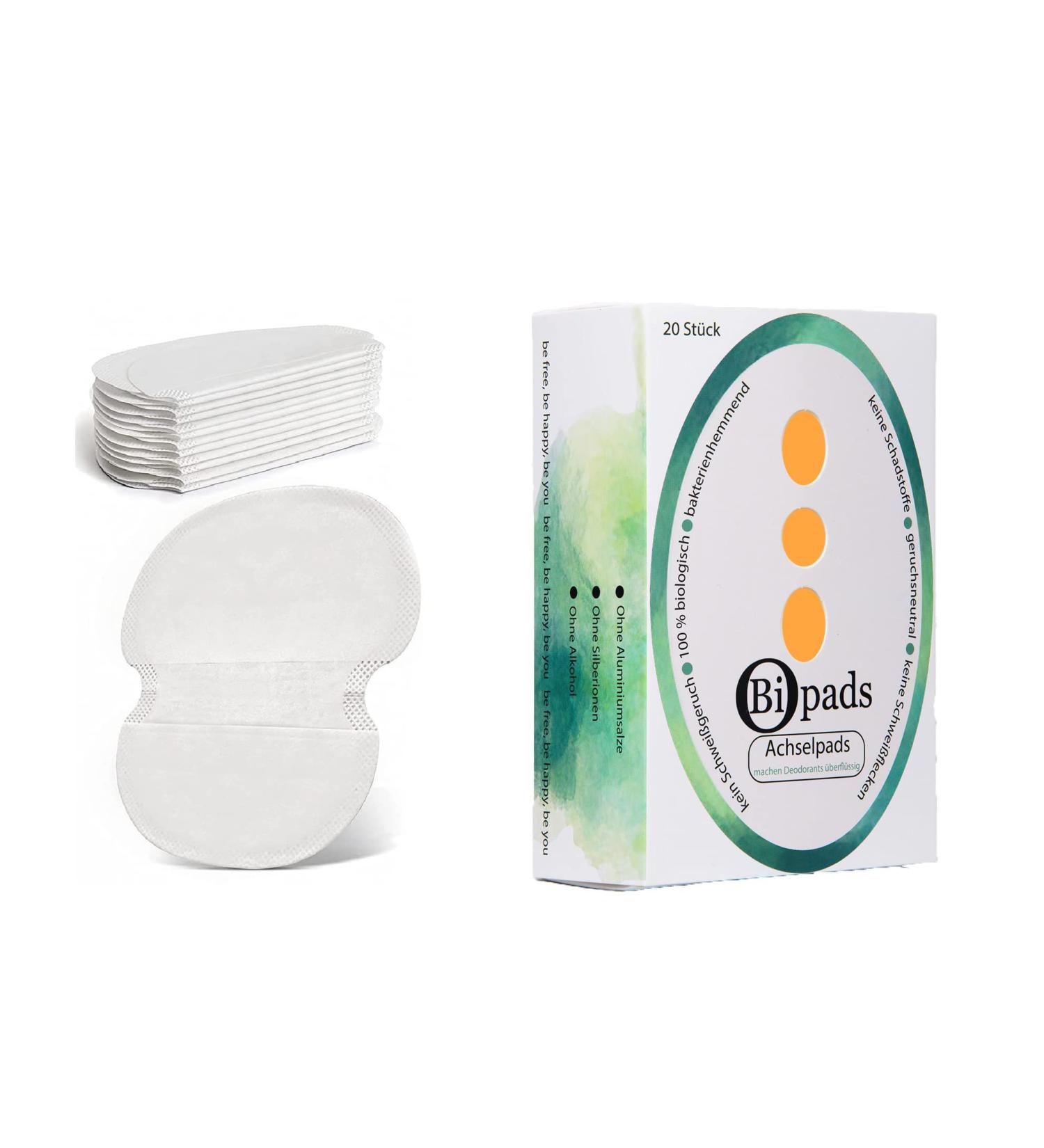 Bipads Armpit Pads | Fragrance Grapefruit Arabic Mint and Iris Pack of 20 | Against Sweat Stains and Sweat Odour | 100% Organic (Grapefruit Arabic Mint)