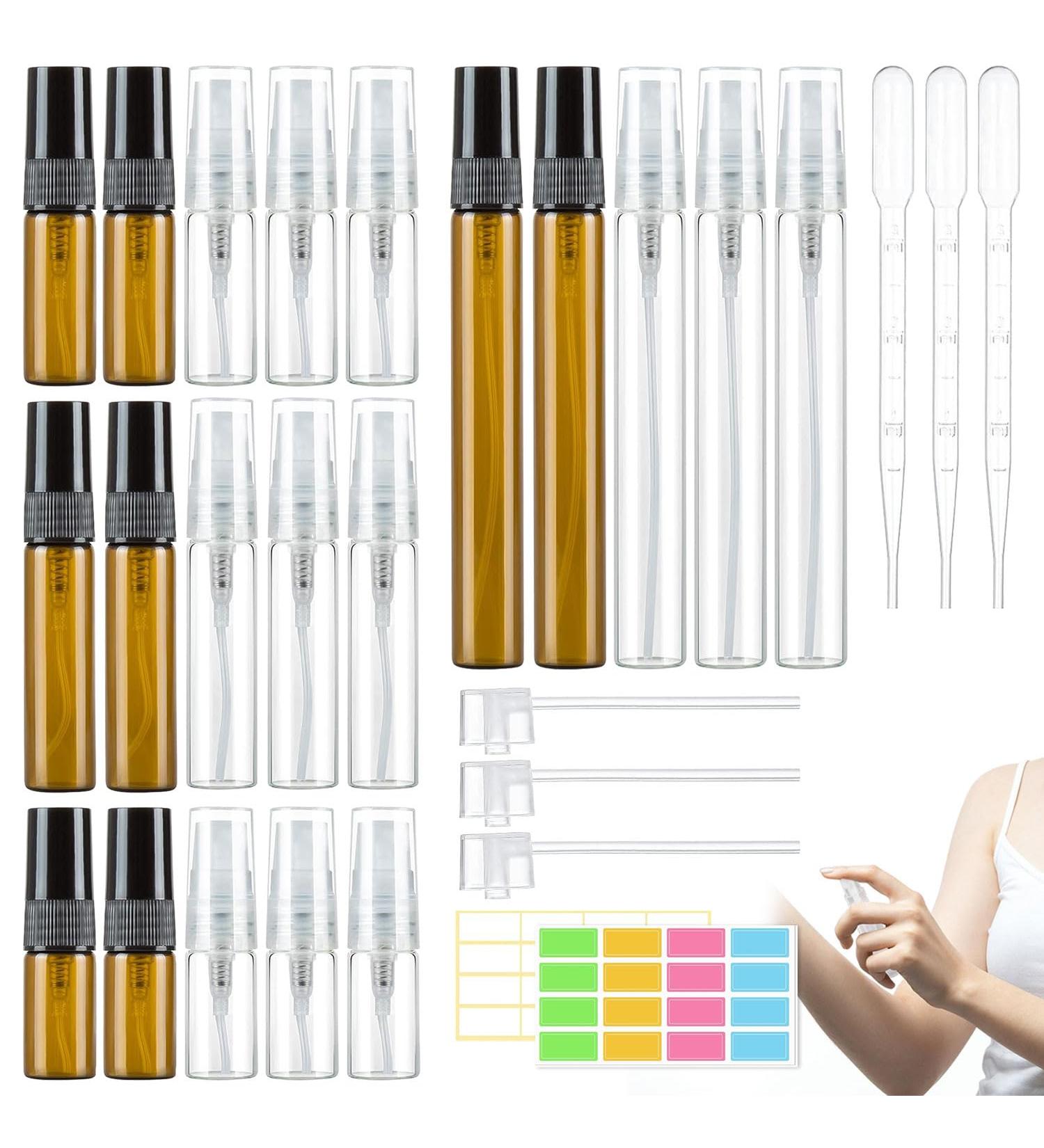 Dbuwqips 28 Pieces Travel Perfume Atomizer Perfume Holder Travel Refillable Travel Perfume Bottle Perfume Refillable for Perfume Dispensing Aromatherapy - Buy Online on SooperMarket.com