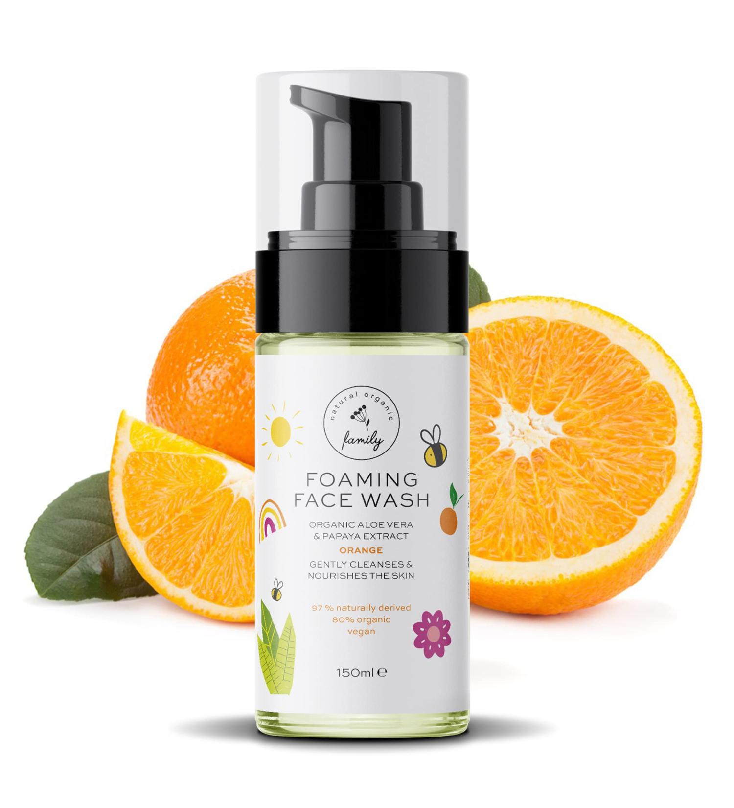 Organic Gentle Kids Foaming Face Wash - Natural, Vegan, Toxin-Free | Sulphate & Paraben Free | Orange Oil | For Kids & Preteens - Buy Online on SooperMarket.com
