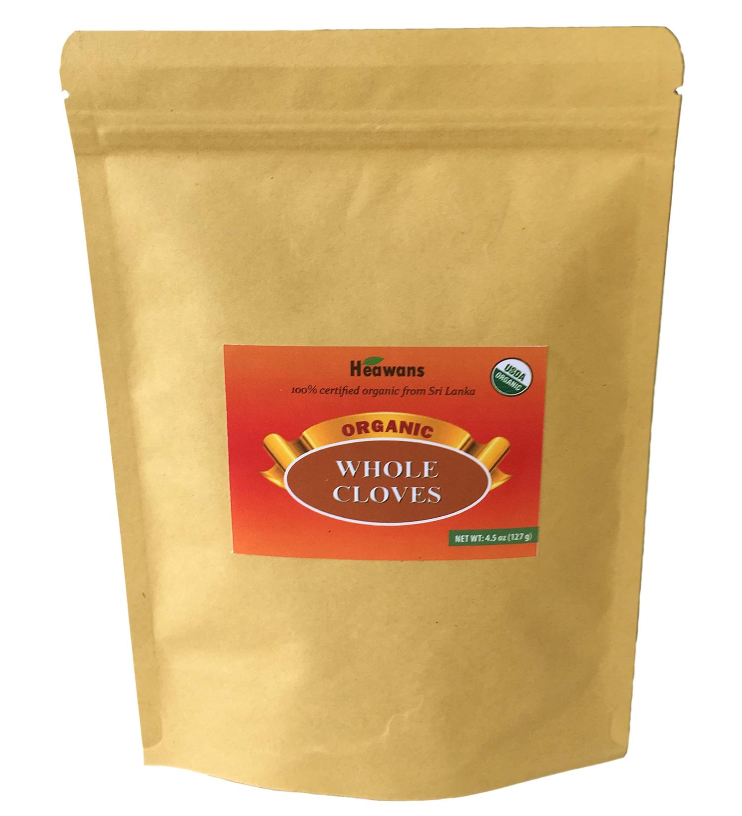 Heawans Hand Picked Premium Grade Organic Whole Cloves 4.5 oz  Packed in a USDA certified farm. 4.5 Ounce (Pack of 1) - Buy Online on SooperMarket.com