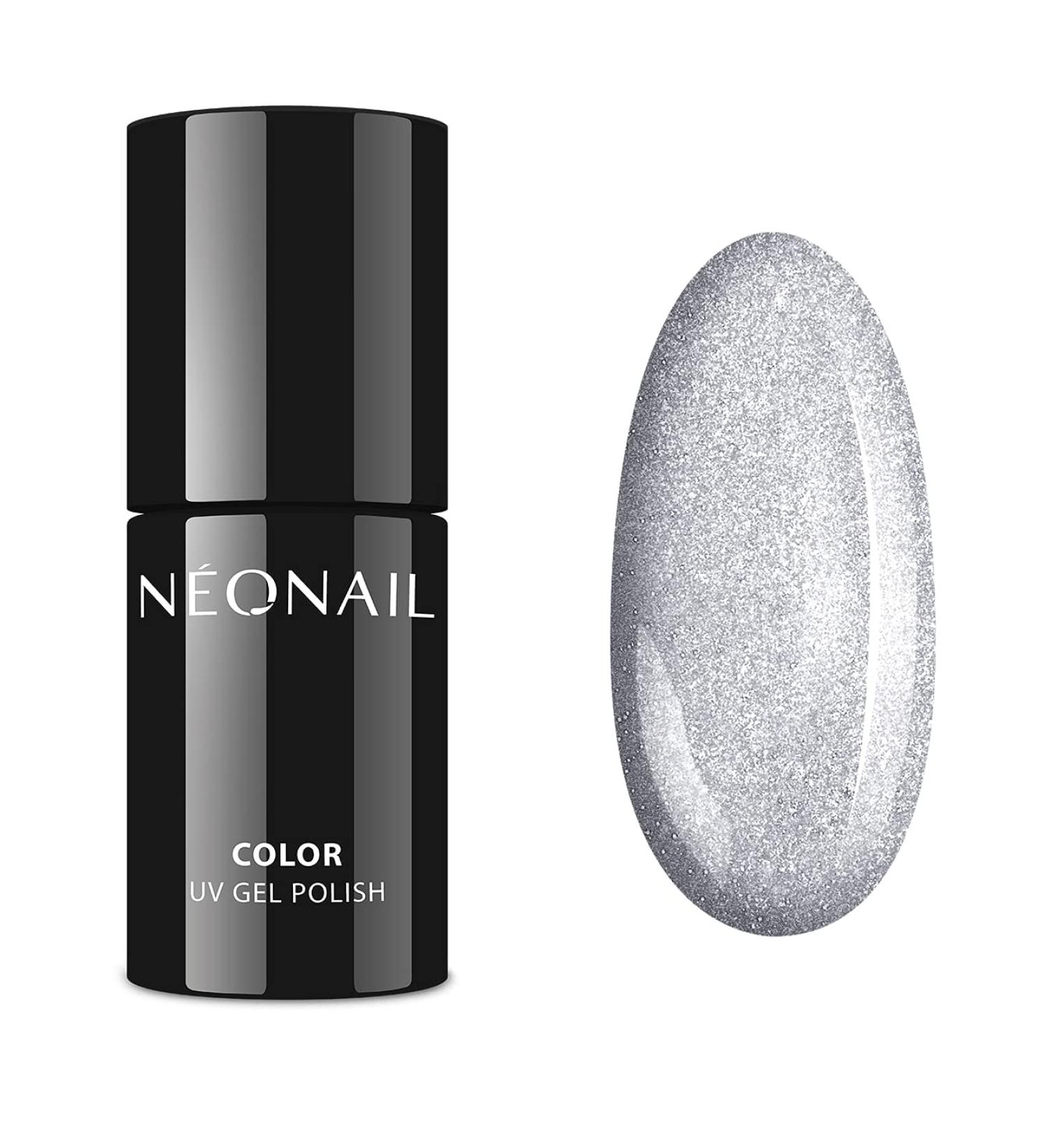NEONAIL Silver Glitter UV Nail Polish 7.2 ml Vegas Marriage LED 8432-7 Black Silver - Buy Online on SooperMarket.com