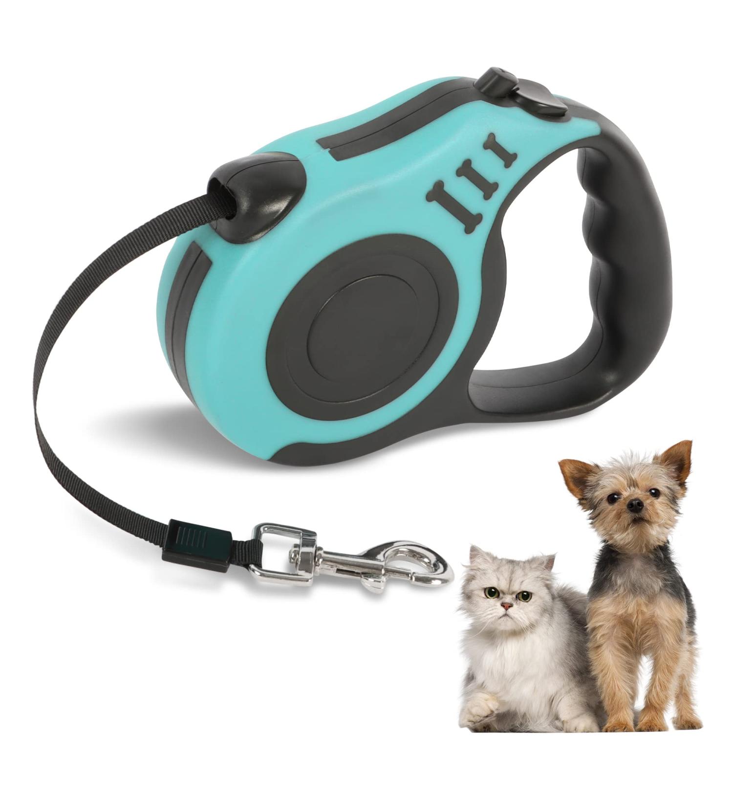 5M Retractable Dog Leash - Extendable Automatic Leash for Small Animals | Blue Dog Leash Kit - Buy Online on SooperMarket.com