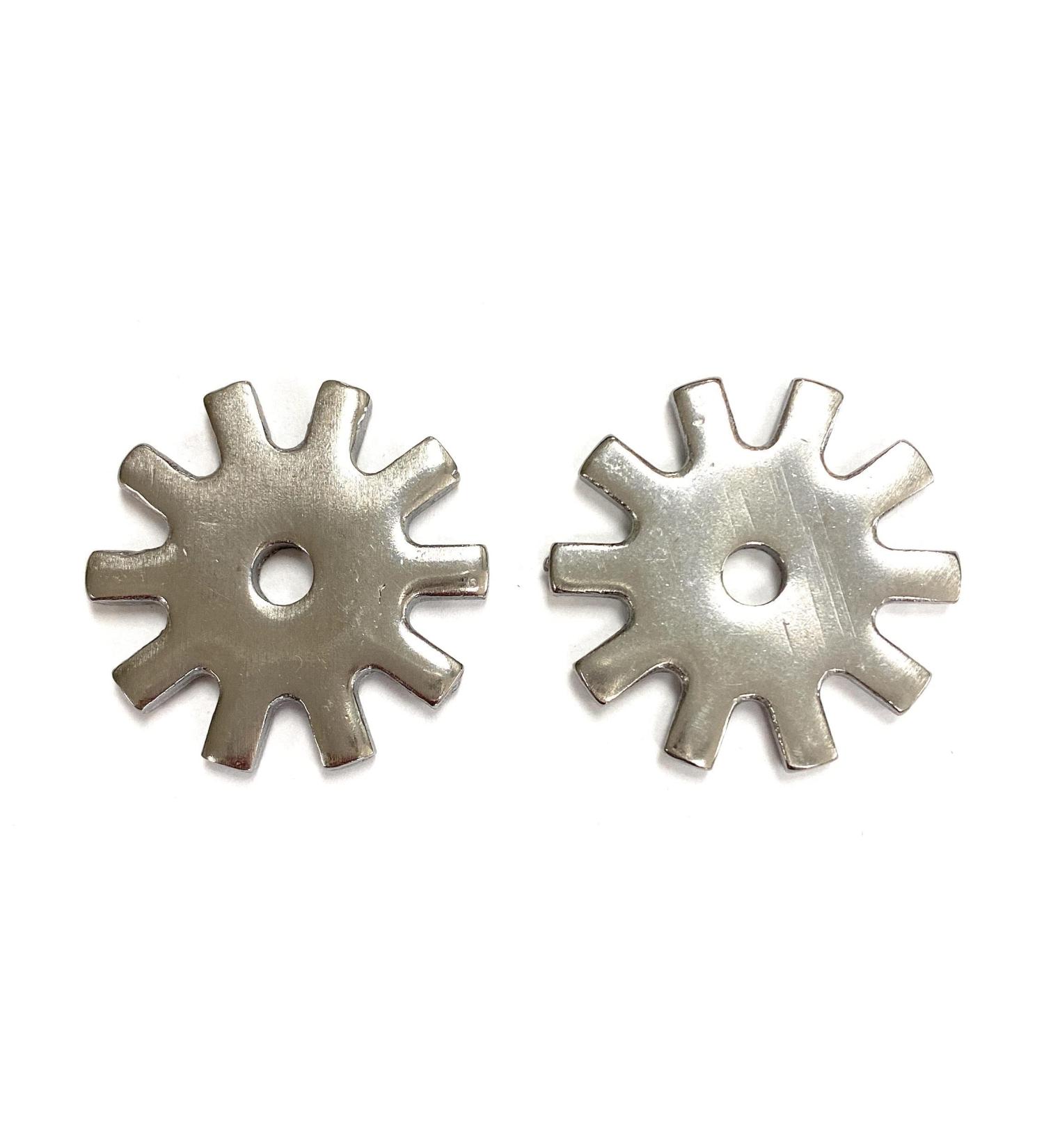 Stainless Steel Spur Rowels - Thin Square 10pt | AJ Tack Wholesale - Buy Online on SooperMarket.com