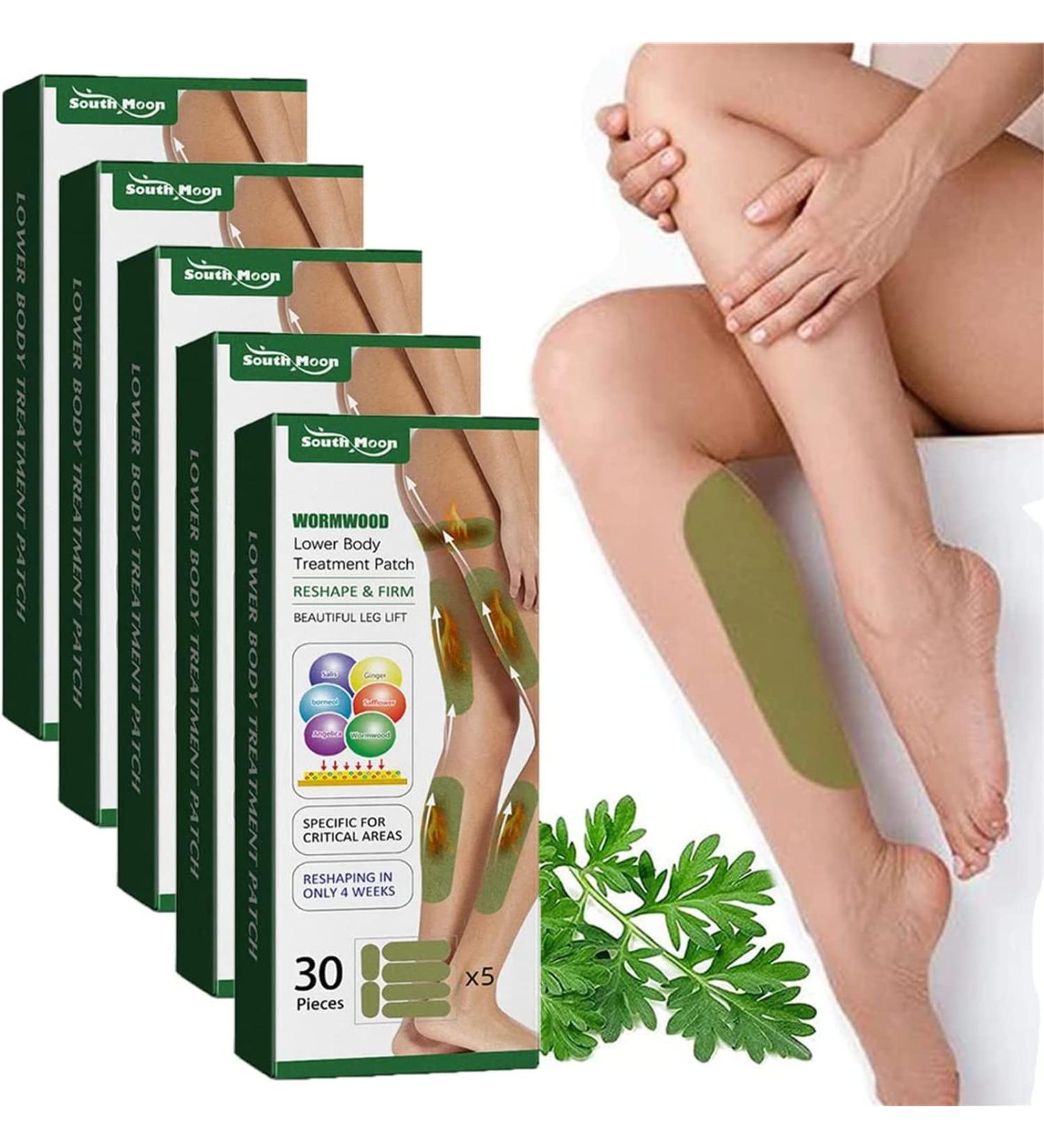SizSlim Leg S_limming Herbal P_atch Leg Sl_Imming Herbal Patch Wormwood Lower Body Treatment Patch Breaks Down Cellulite for Better Body Shape (150PCS) - Buy Online on SooperMarket.com