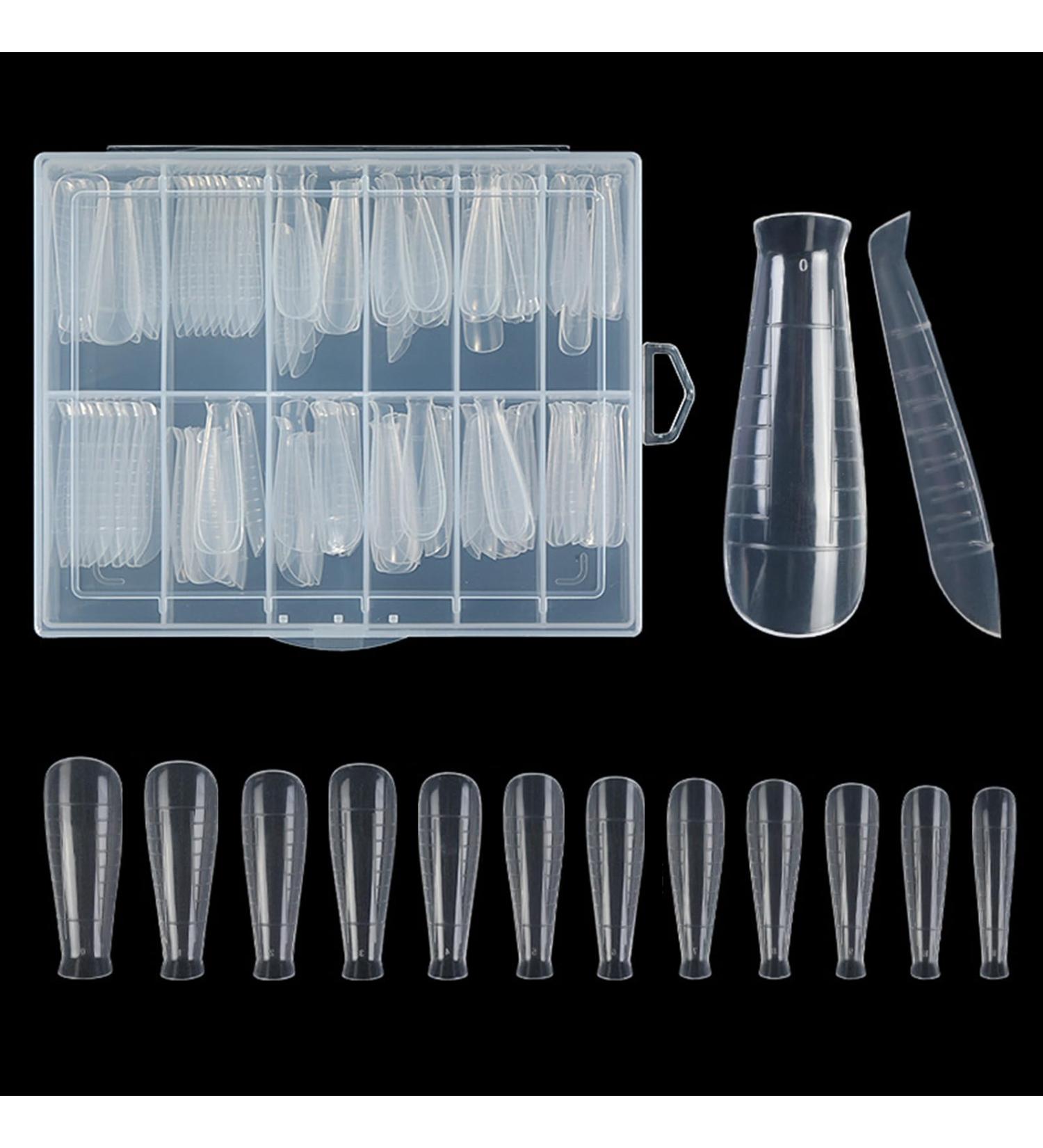 Duals Forms Acrylic Nail System UV Gel Nail Mold Full Cover Fasle Nail Tips Nail Form French Extension Tips Stickers Duals Forms Nail Mold For Uv Gel For Toes - Buy Online on SooperMarket.com