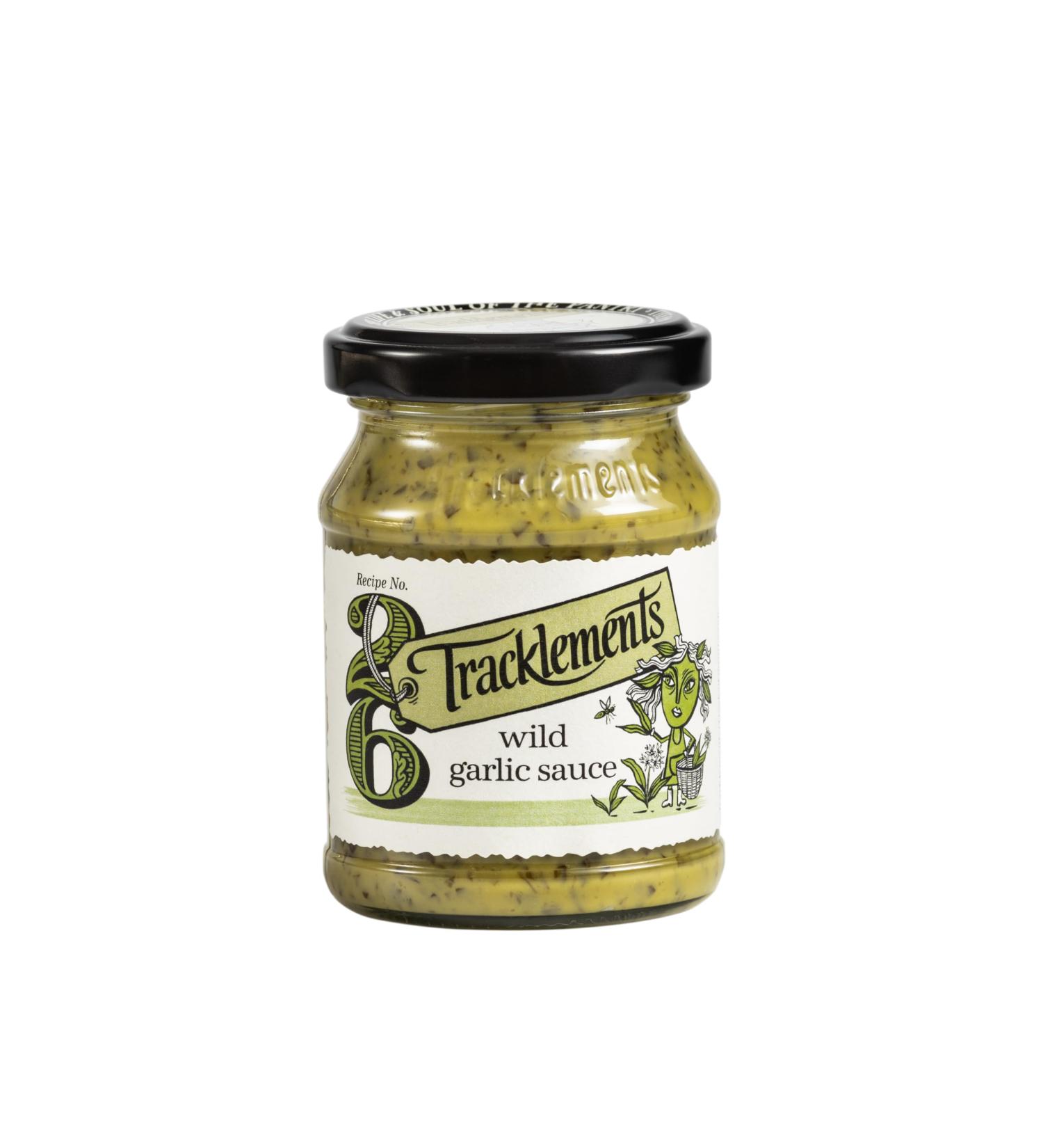 The Tracklements Co Ltd - Wild Garlic Sauce 140g - Punchy Garlic Honey and Mustard Blend - Great for Pork Potato Salad - Gluten-Free Vegetarian - Buy Online on SooperMarket.com