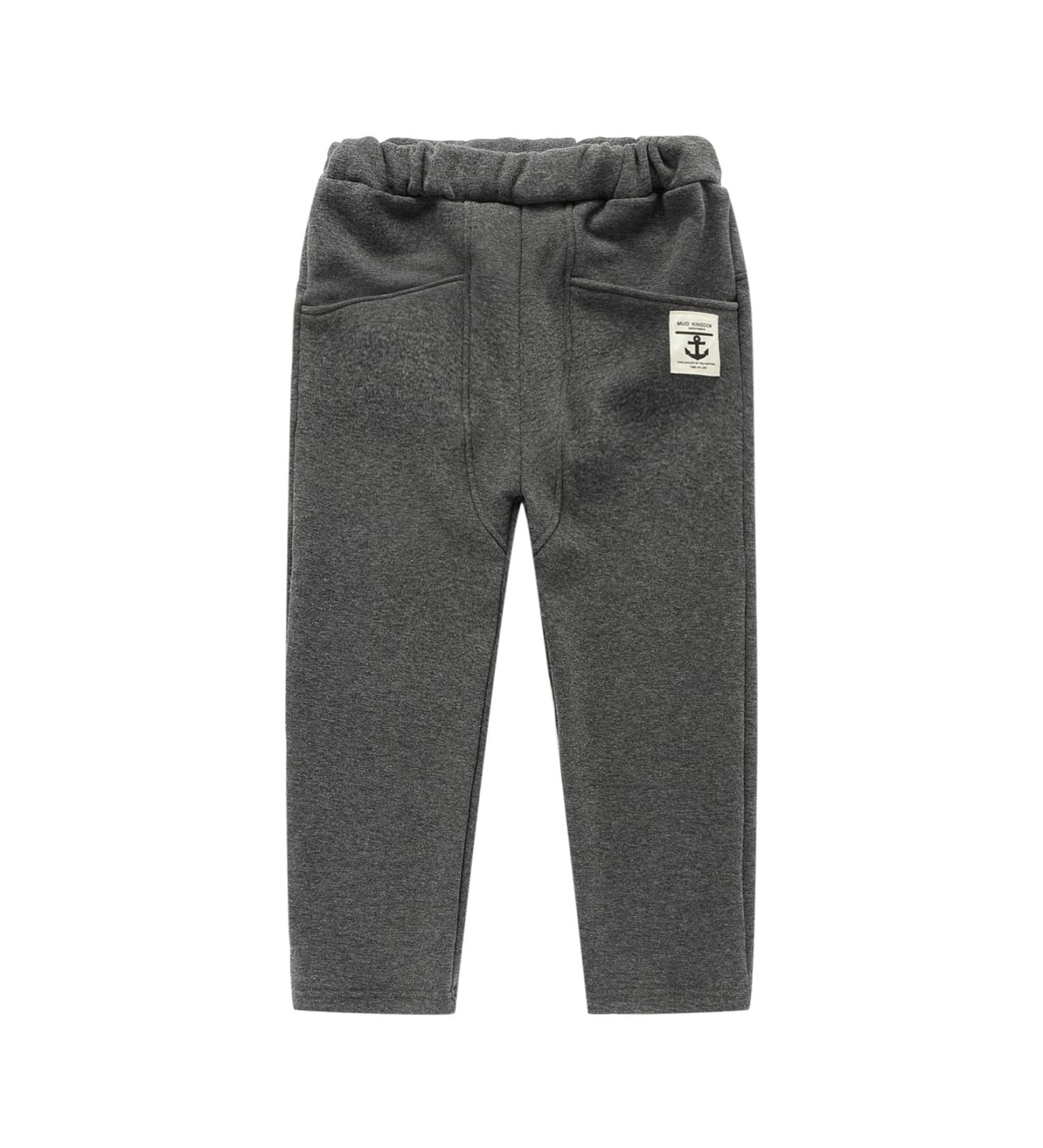 Mud Kingdom Little Boys Fleece Pants | Tight Fit Warm Winter 3 Years | Anchor Gray - Buy Online on SooperMarket.com
